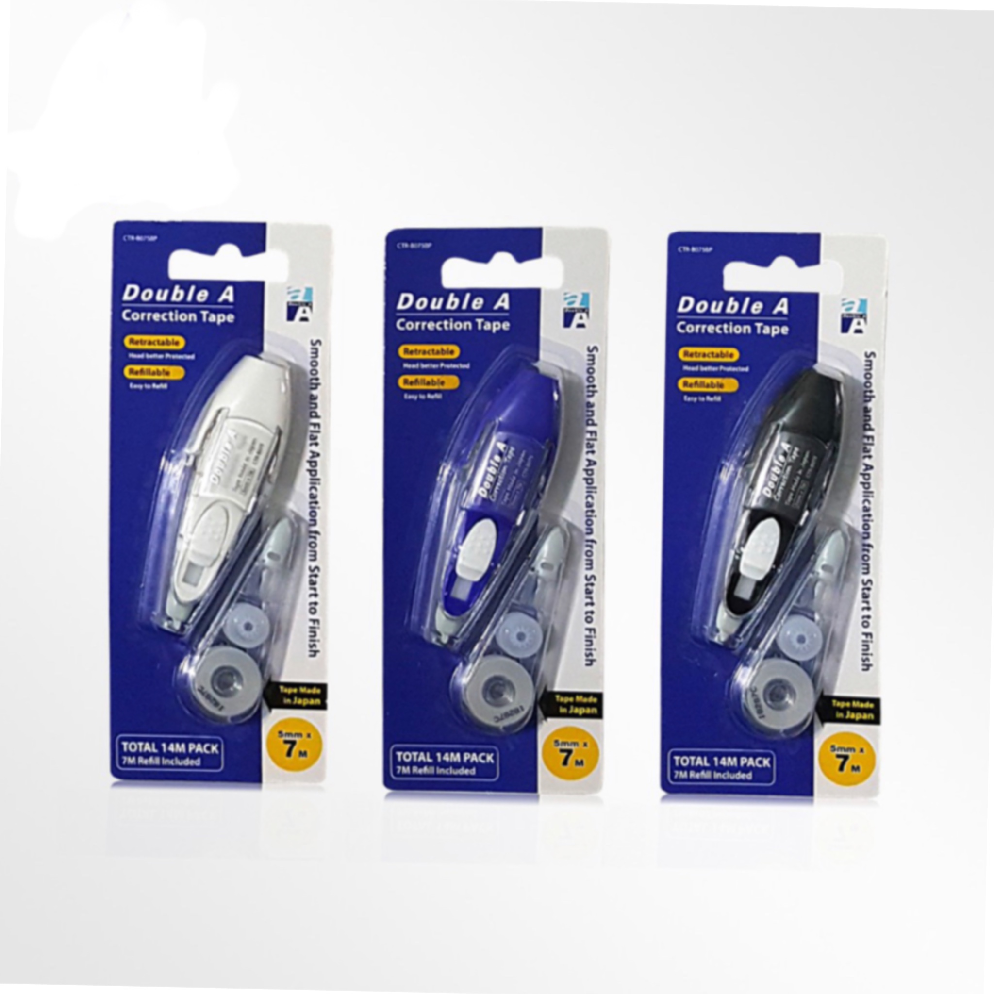 เทปลบคำผิด Double A + refill CTR-BO75BP