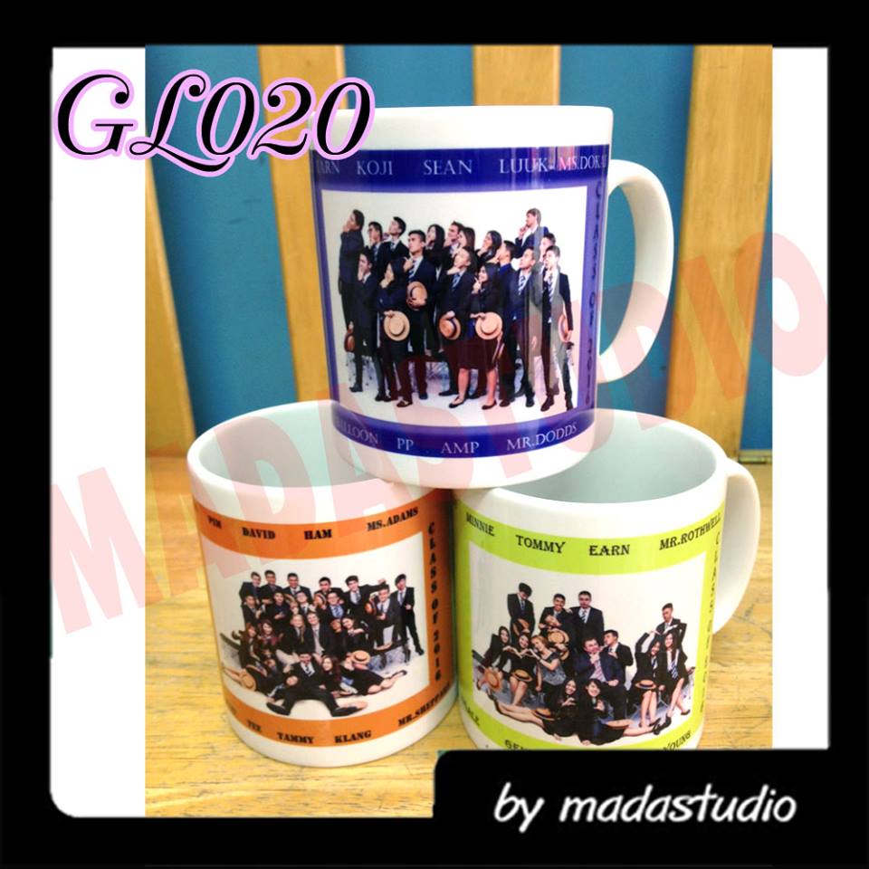 แก้วเซรามิคสกรีน ลายโรงเรียน (แยกสี)