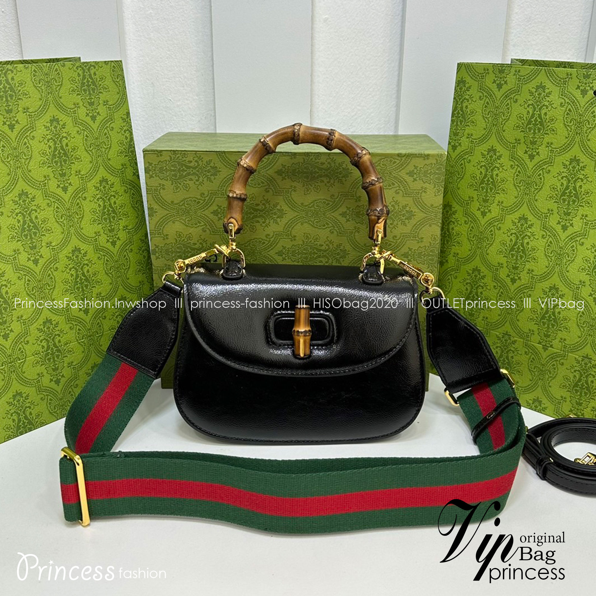 GUCCI BAMBOO 1947 TOP HANDLE BAG กระเป๋าถือ/สะพาย มือจับลายไม้ไผ่หรูหรา เกรดออริ สลับแท้ 1:1 ใช้งานต่างประเทศได้