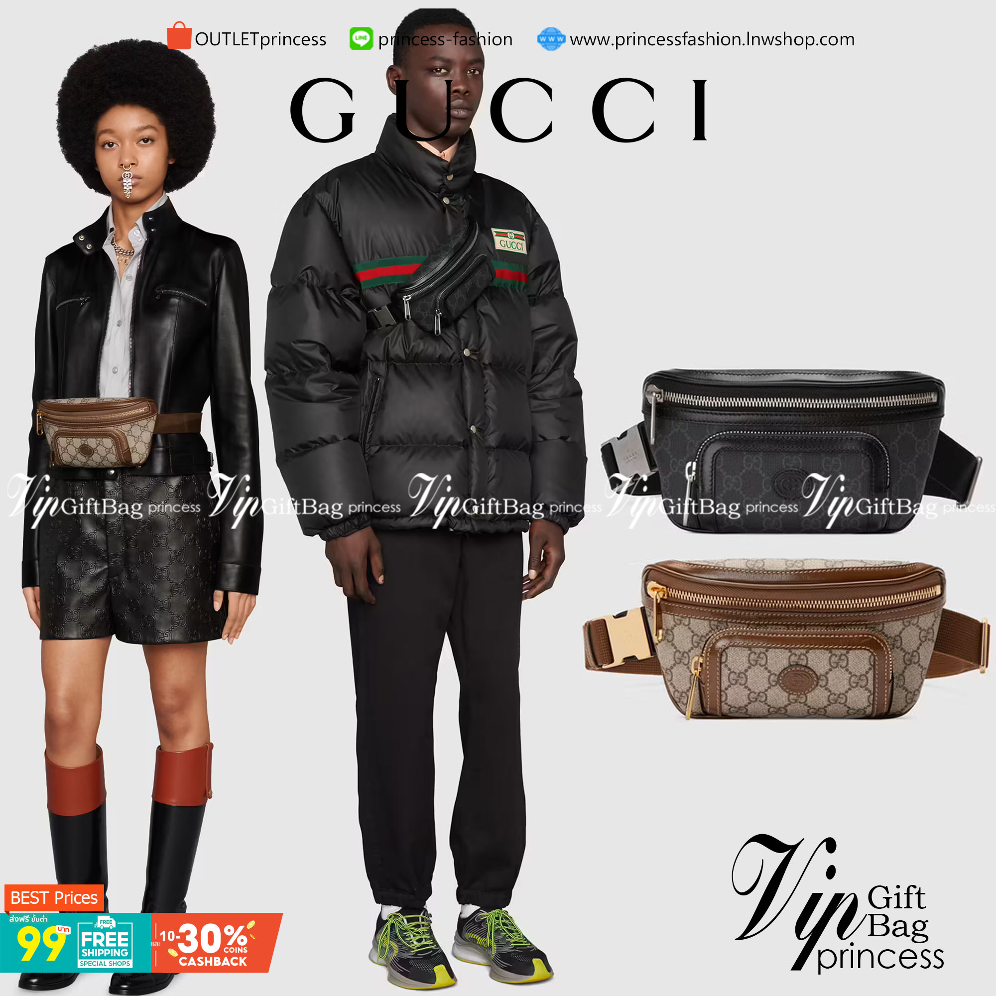 VIP 】หนังแท้ GUCCI Belt bag with Interlocking G 23CM แบบใหม่ล่าสุด ใช้ได้ทั้งหญิงชาย คาดอก คาดเอวได้ คูลๆ เลยค่าา ใบจริงสวย น่าใช้มากๆ สะพายวันไหนๆได้หมด สินค้าพร้อมส่ง มีมาจำนวนจำกัด ห้ามพลาดค่ะ! กระเป๋าคาดอกด้านหน้า//คาดไปทางด้านหลัง//หรือคาดเอวได้ ตามแ