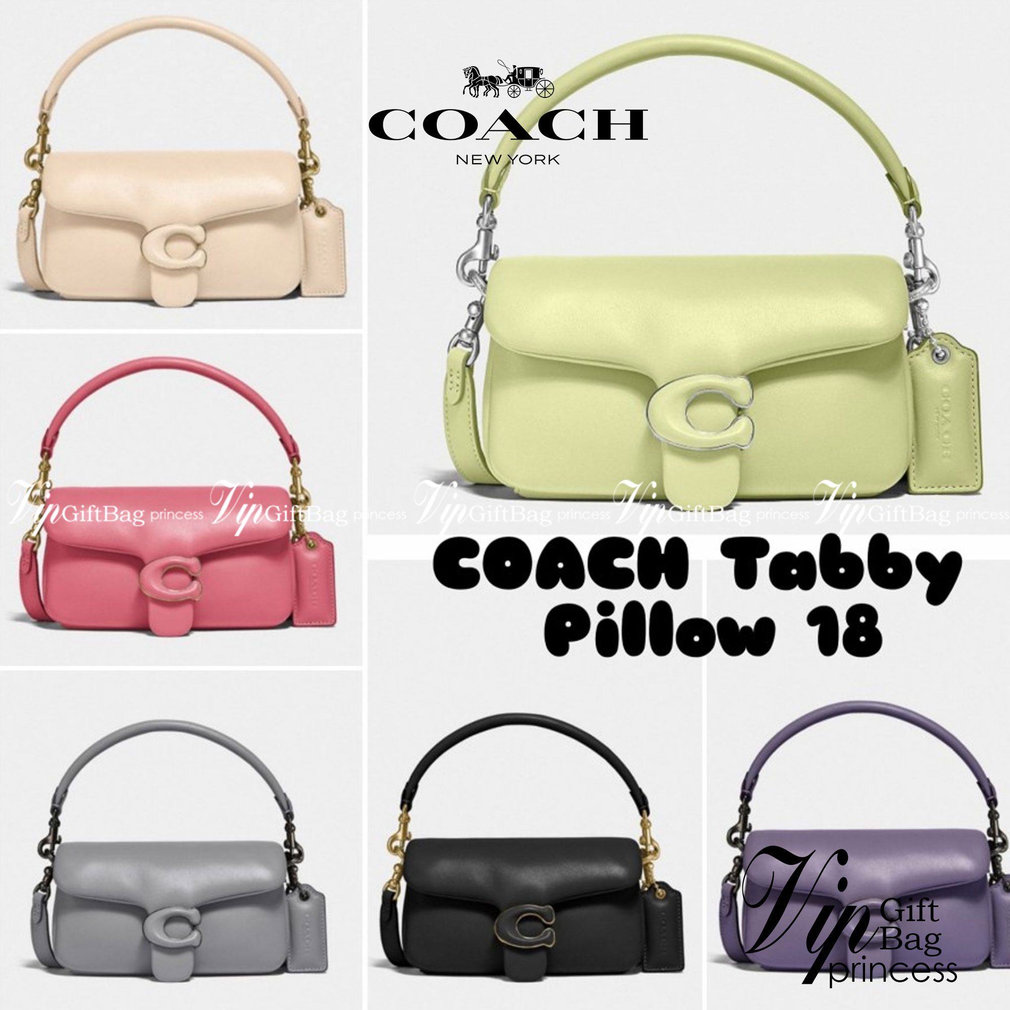 น้องสวยมากก สินค้าจริงสวยกว่าในรูป ไม่จกตาค่ะ! COACH PILLOW TABBY SHOULDER BAG 18 ((C3880)) 📣 พร้อมส่งที่ไทย คุณภาพเกินราคา! กระเป๋าหิ้ว//สะพายแบบครอสบอดี้ร์ 🔺หนัง nappa อย่างดี หนานิ่ม นุ่มมากๆ หลงรักน้องแน่นอน ✔️ใช้โลโก้แบรนด์รุ่น