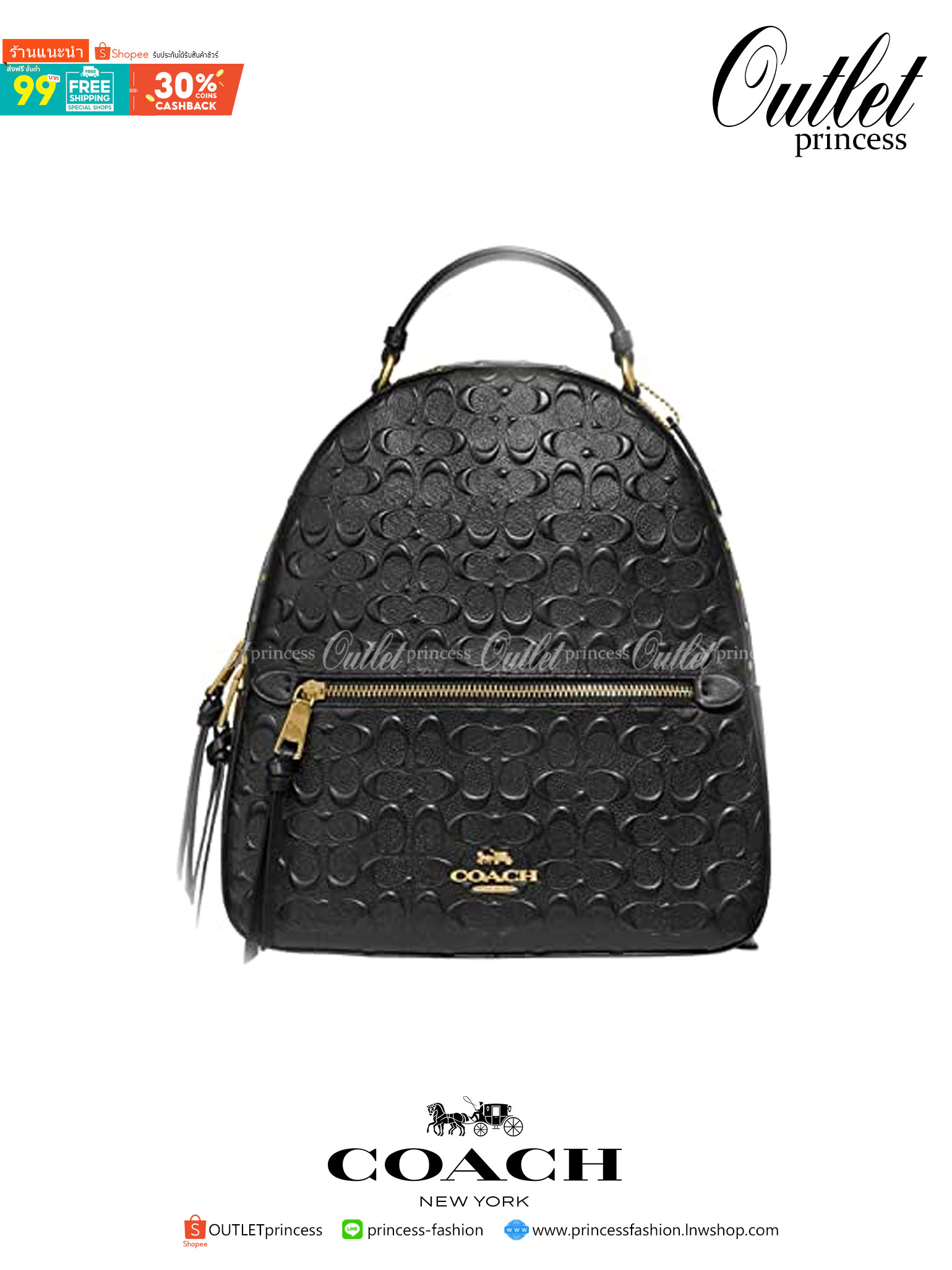 COACH F77688 JORDYN BACKPACK IN SIGNATURE LEATHER WITH RIVETS รุ่นหายาก!! รุ่นที่ตามหา!! กระเป๋าเป้สะพายหลังรุ่นยอดฮิต!! 👍👍👍 มากี่รอบก็ขายดี ขายหมดจ้า ดีไซน์เรียบหรู ลายซีนูนรอบใบคมสวย