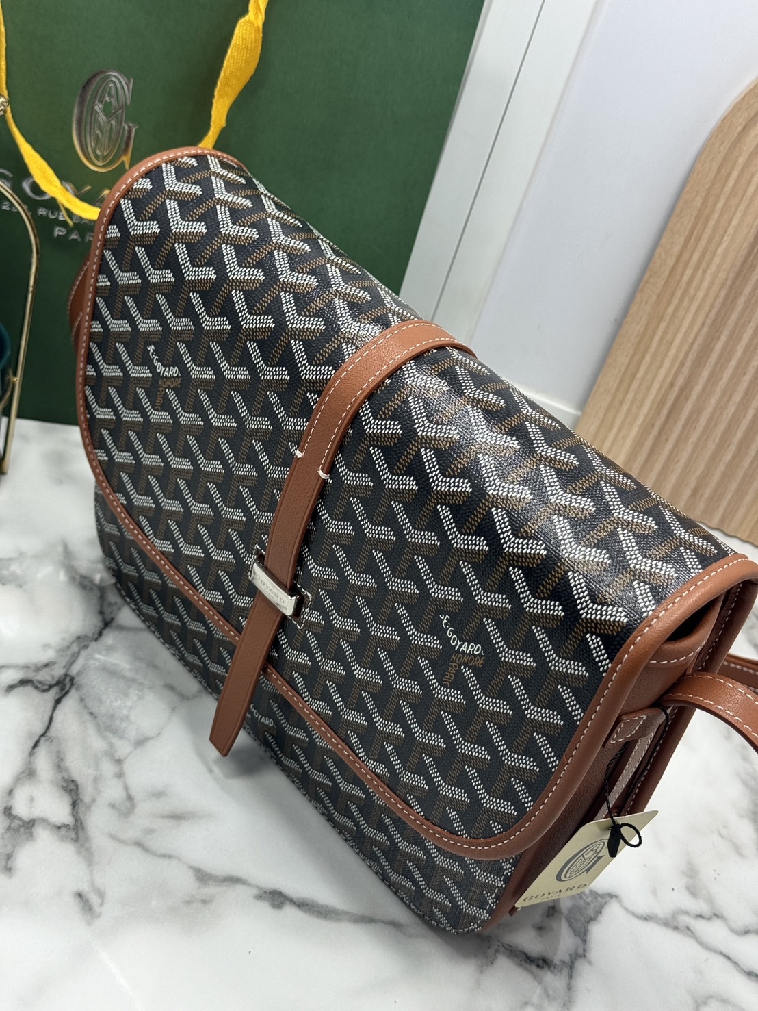 ORI | สลับแท้ GOYARD Belvedere MM Bag 29cm กระเป๋าสะพายทรงแมสเซ็นเจอร์แบรนด์หรูสัญชาติฝรั่งเศส หนังแท้ แคนวาสแท้อย่างดี