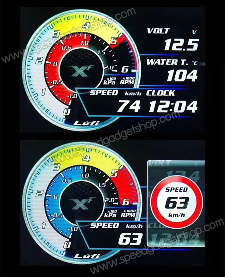 เกจวัด Lufi XF Revolution OBD2 Smart gauge Display Meter ฟรีชิพไลท์ วัดความร้อน วัดความเร็ว วัดรอบ วัดแบต มีเสียงเตือน เฟิร์มเเวร์ใหม่ อ่านค่าเยอะ อ่านค่าไว (อัพเดท Firmware ใหม่ล่าสุด)