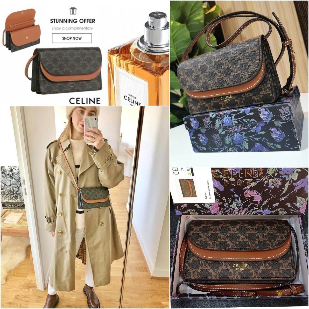 CELINE TRIOMPHE CLUTCH VIP GIFT WITH PURCHASE GWP พรีเมี่ยมกิ๊ฟ Limited Edition จาก CELINE PERFUME DUTY FREE COUNTER