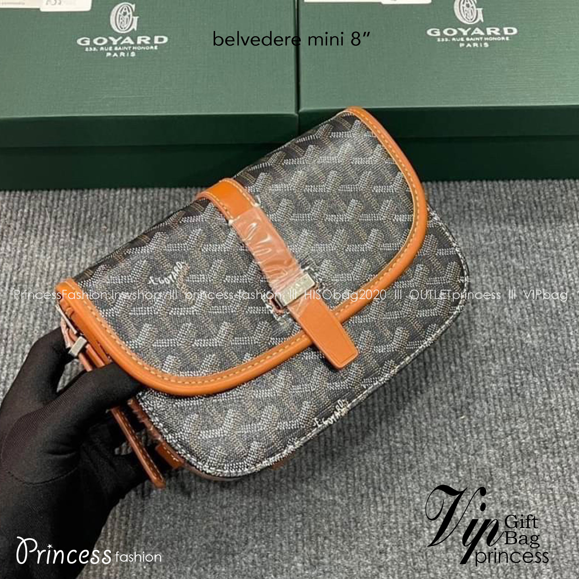 GOYARD belvedere MINI / GOYARD Messenger Bag 8" แบรนด์ดังจากฝรั่งเศส เรัยบหรูแต่ดูสง่า สะดุดตาด้วยลายเฉพาะตัว