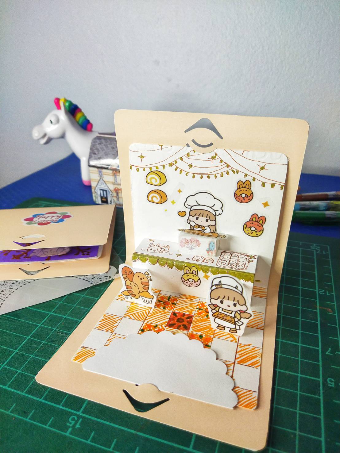 การ์ดน่ารัก ป๊อปอัพ Diy 10.5cm