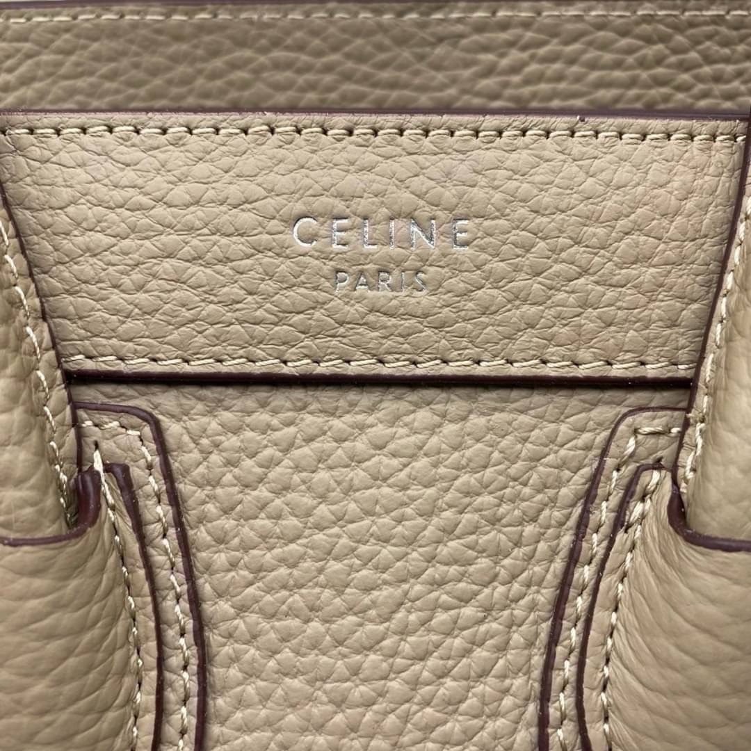 ORI หนังแท้ | Celine Luggage Tote Nano Bag20cm กระเป๋าสะพายทรงโท้ท ดีไซน์เป็นเอกลักษณ์ เรียบหรูดูแพง