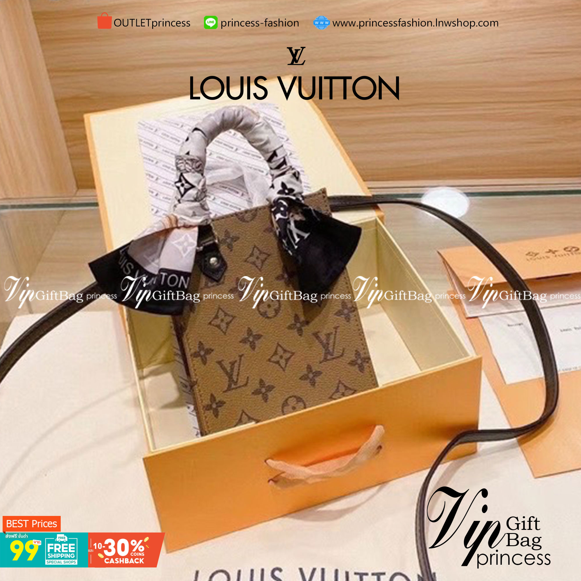 VIP 】หนังแท้ LV Louis Vuitton mini Tote Bag กระเป๋าสะพายข้างลายโมโนแกรม ด้านในโล่ง ใส่กระเป๋าตังค์ ใส่โทรศัพท์ Iphone+ ได้ น้ำหนักเบา มาพร้อมกล่องและลิปบิ้นแบรนด์ สวยหรูดูแพง จะซื้อใช้เองหรือเป็นของขวัญก็เหมาะ ได้ไปไม่ผิดหวังค่ะ ไอเท็มนี่ไม่ควรพลาดค่า