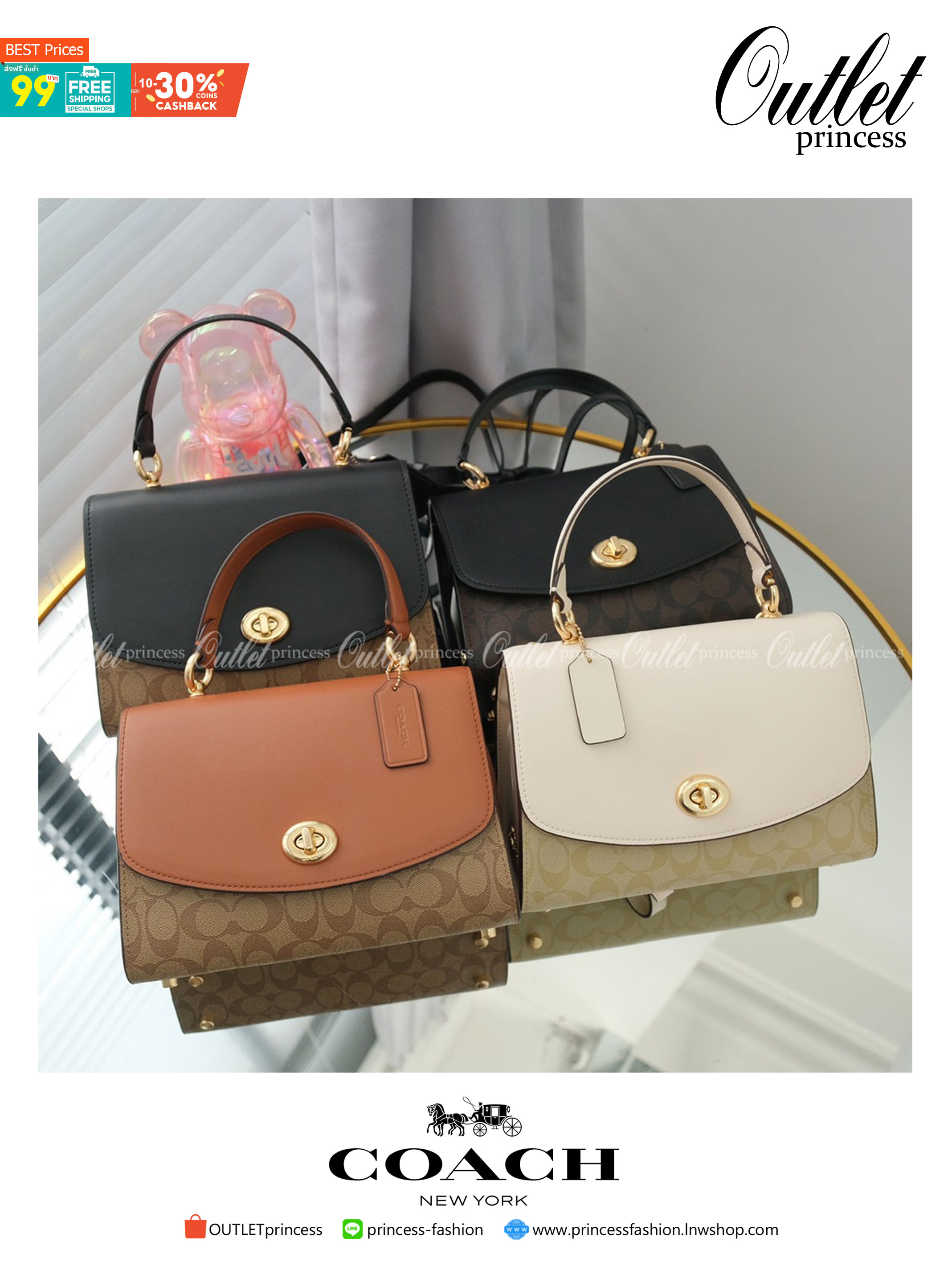 สวย หรู ดูดี รุ่นนี้กัยเลยค่า!! COACH TILLY TOP HANDLE SATCHEL IN SIGNATURE ((76620)) พร้อมส่งความสวย ห้ามพลาดค่ะ! กระเป๋าหิ้ว//คล้องมือ//สะพายข้างได้ ทรงสวย หนังแท้เรียบ+ลายCได้สวยงามค่ะ เปิดปิดกระเป๋าแบบหมุนล็อค ภายในมีช่องหลักใส่ของ2ช่อง สามารถใส่กระเป