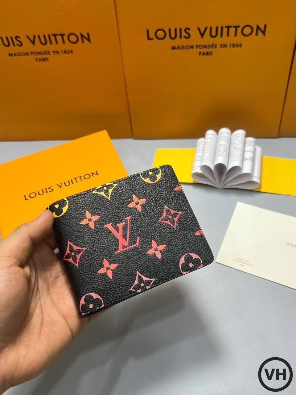 ORI หนังแท้ | LV Multiple Wallet / LV Short Wallet / LV Damier Graphite Wallet กระเป๋าสตางค์ใบสั้น กระเป๋าสตางค์ผู้ชาย