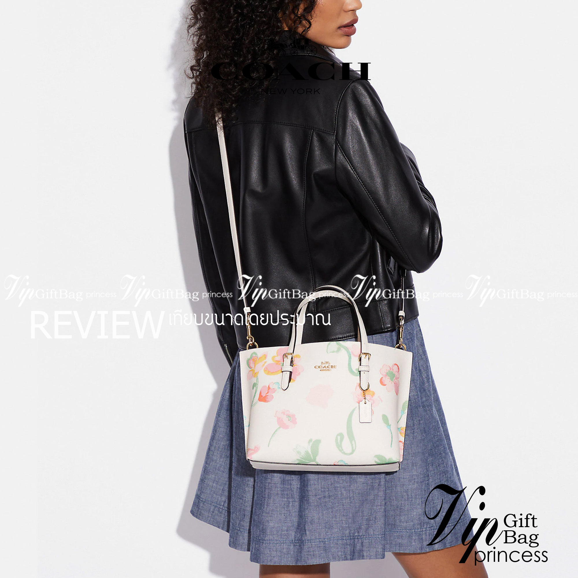 COACH C8217 MOLLIE TOTE 25 WITH DREAMY LAND FLORAL PRINT คอลใหม่ล่าสุด ยังไม่เข้า shop ไทย สวยๆแบบไม่ต้องรอพรีฯให้ยาวนาน กับกระเป๋าโท้ทไซส์เล็กที่สาวๆต่างก็ต้องปักใจรัก สวยสมใจ ดีไซน์ลวดลายดอกไม้ คละเคล้าเต็มใบ ละมุน สดใส น่าใช้สุดๆ วัสดุหนังแคนวาส ภายในโ