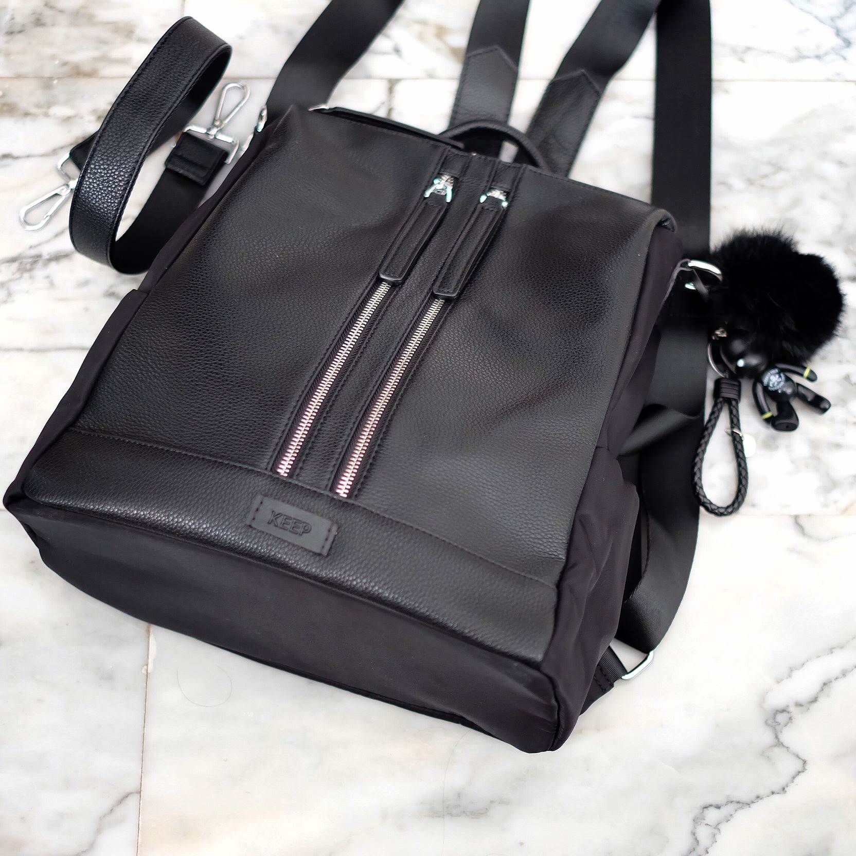 ใหม่ล่าสุด เลยค่า 👍 กระเป๋าเป้หนัง!!! ทรงน่ารักมากๆๆๆ จากแบรนด์ KEEP รุ่น Kyla 2zipper backpack ใบนี้ มีสายสั้นหนังสำหรับสะพายไหล่ให้ด้วยคะ **จุดเด่นที่ >ตัวกระเป๋าทำจากหนังวัวสังเคราะห์ นิ่มมากลายหนังสวย >รุ่นใหม่ เพิ่ม ซิป ด้านหน้า 2 อัน ใ