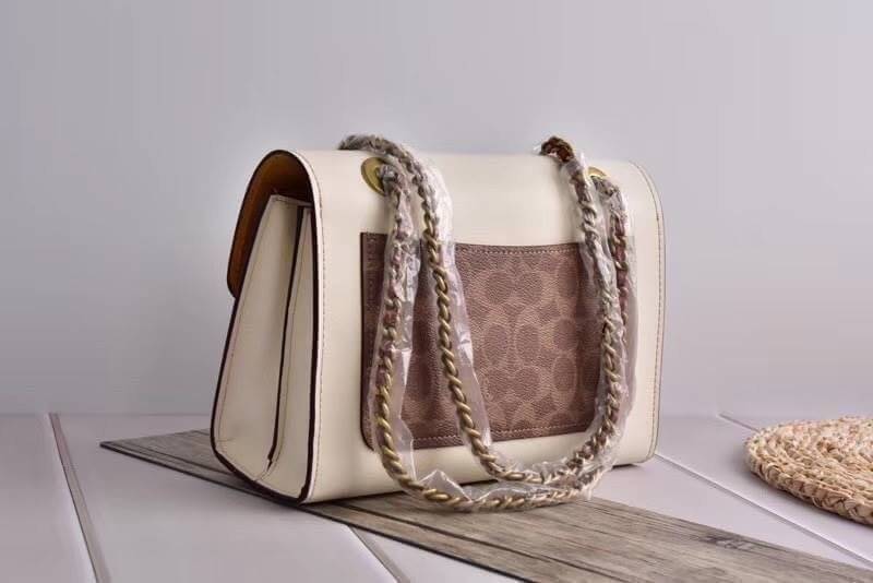 Coach Parker In Signature Canvas With Tea Rose