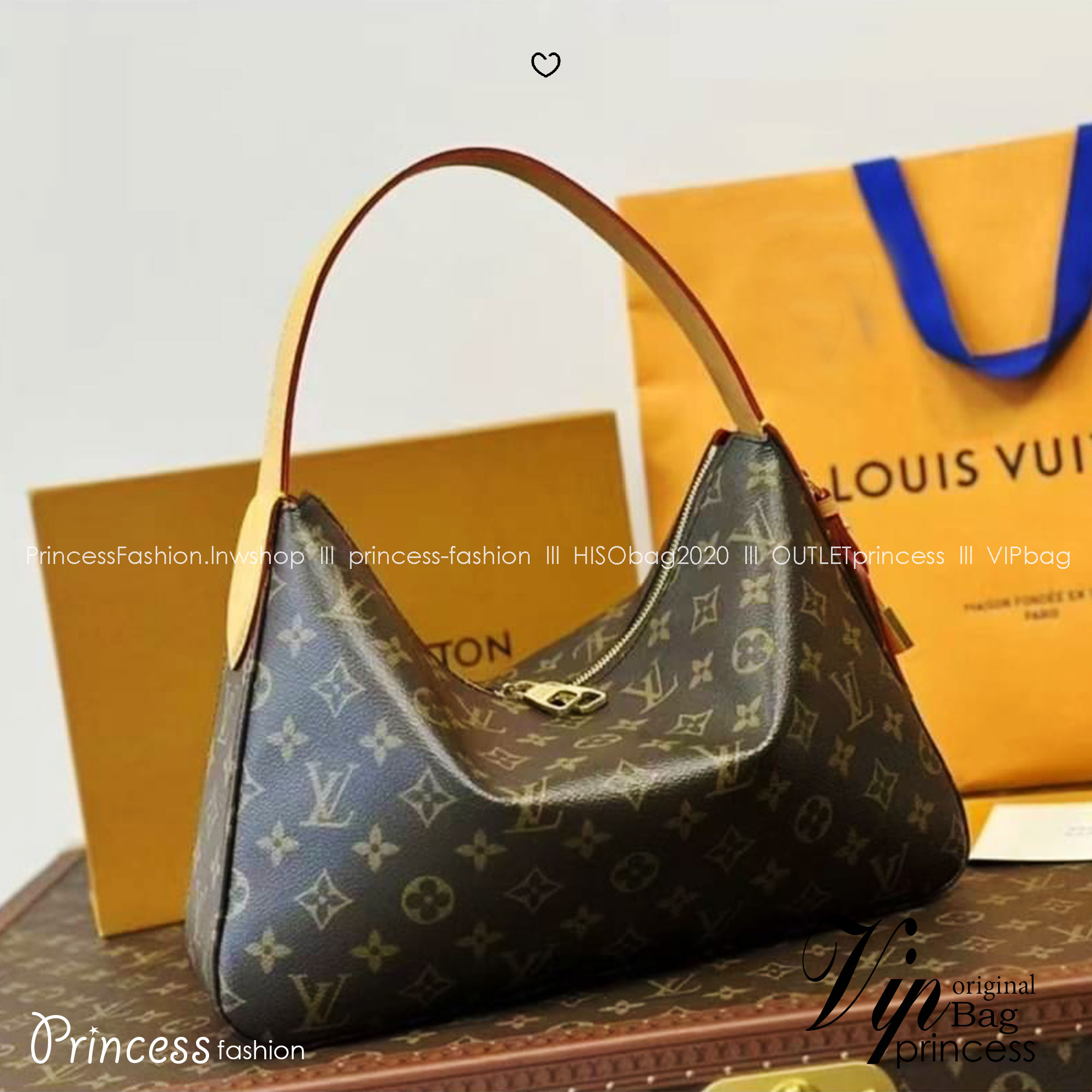 LV Slouchy PM Monogram Canvas Bag กระเป๋าถือ/สะพายไหล่ทรงโฮโบรุ่นใหม่ โดดเด่นด้วยรูปทรงอันเป็นเอกลักษณ์ เหมาะสำหรับพกพาเดินทางและใช้งานทุกวัน ลาย Monogram แคนวาสสุดไอคอนิก