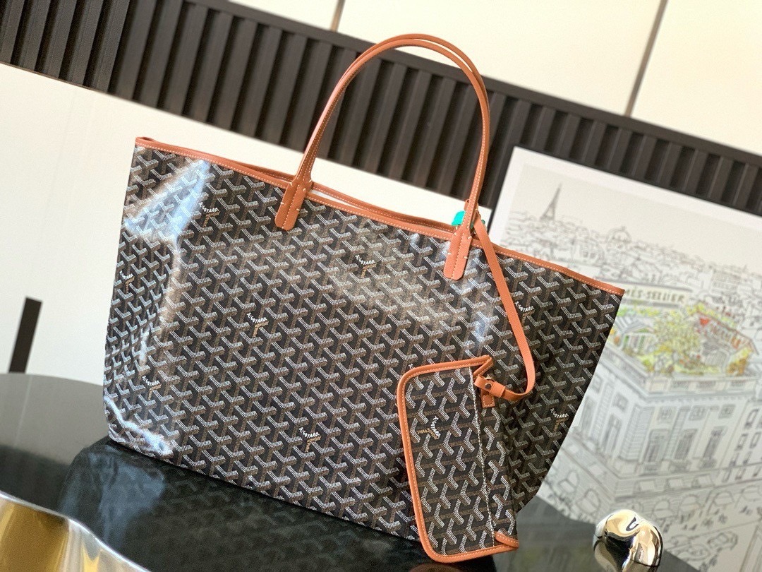GOYARD GM TOTE BAG กระเป๋าทรงโท้ทใบใหญ่ หนังแท้สวยเป๊ะ เกรดท็อปออริ สลับแท้ 1:1 เกรดดีสุด ใช้ต่างประเทศได้ ผ่านทุก ตม.
