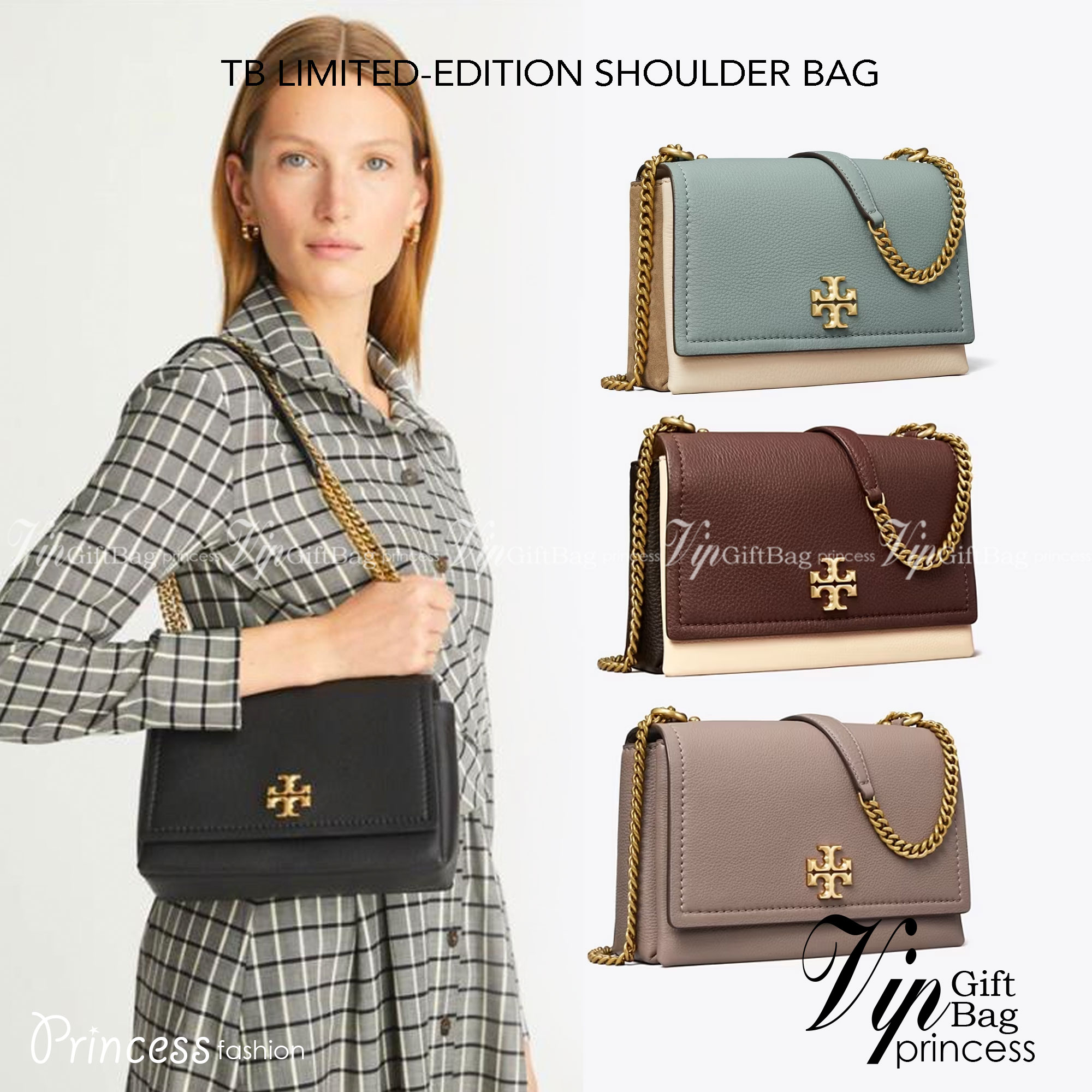 TORY BURCH LIMITED-EDITION SHOULDER BAG รุ่นลิมิเต็ด กับกระเป๋าสะพายไหล่ทรงผู้ดี ที่ผลิตมาในจำนวนจำกัด โดดเด่นด้วยอะไหล่ทองคลาสสิคหรูหรา