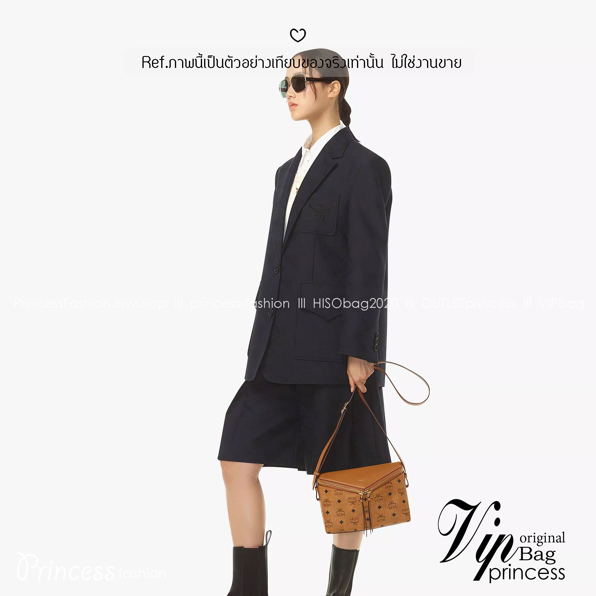 M.C.M Diamant 3D Shoulder Bag in Visetos Leather Mix ดีไซน์ใหม่ กับคอลเลคชั่นสุดปัง สวยหรูในแบบฉบับคนมีสไตล์ ขนาดกำลังดั สะพายง่าย ใช้งานสะดวกคล่องตัว รูปทรงแปลกใหม่มีความเหลี่ยมมุมเหมือนเพชร