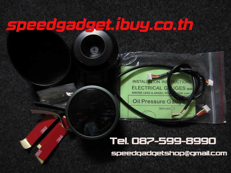 เกจ์วัด Volt วัดโวลท์ หน้ามืด 60 mm