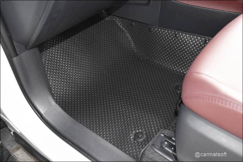 พรมกระดุมเม็ดเล็กรีดขอบ COROLLA CROSS สีดำ สวยงาม ทนทาน เข้ารูป เต็มคัน