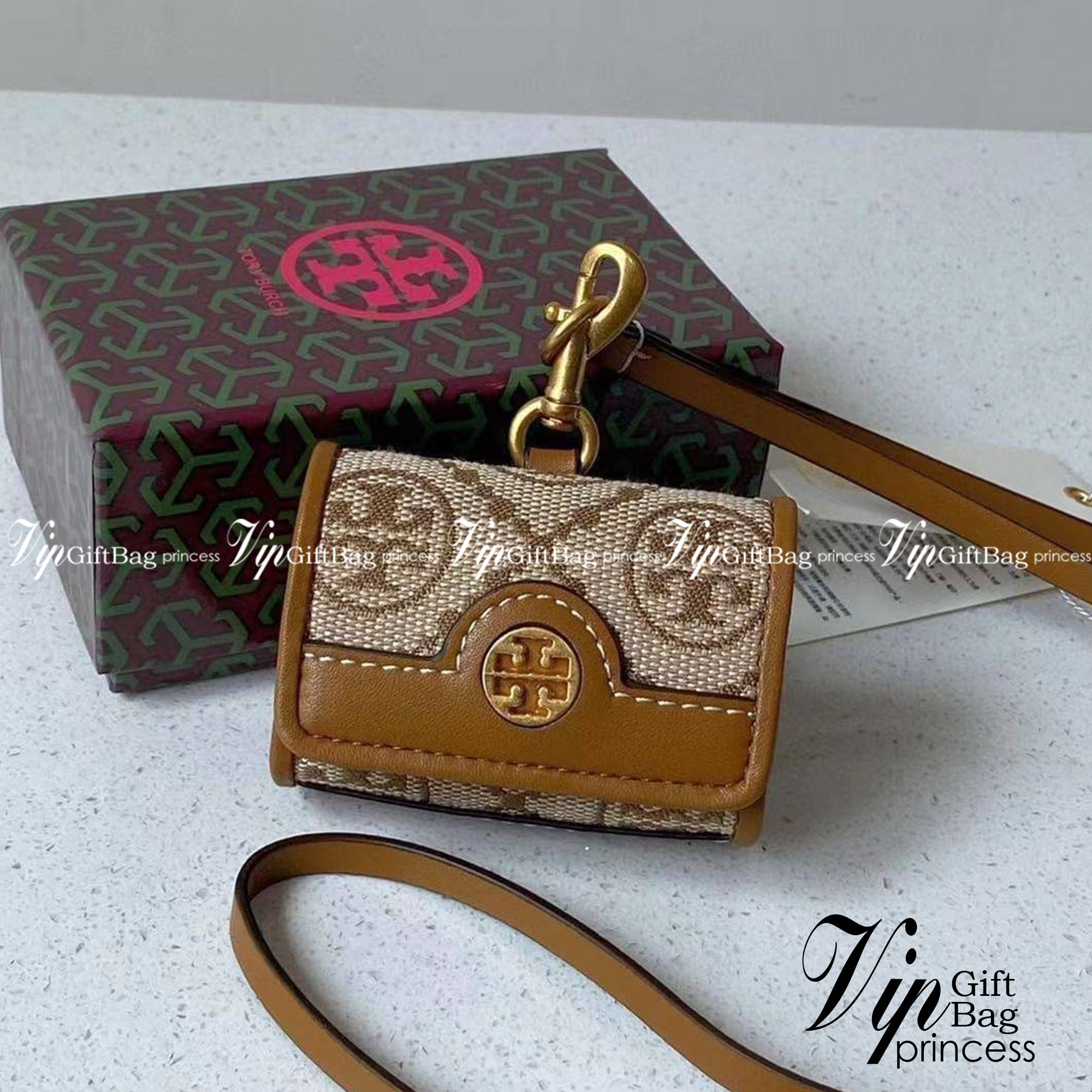 TORY BURCH T Monogram Jacquard AirPods Case พร้อมส่ง