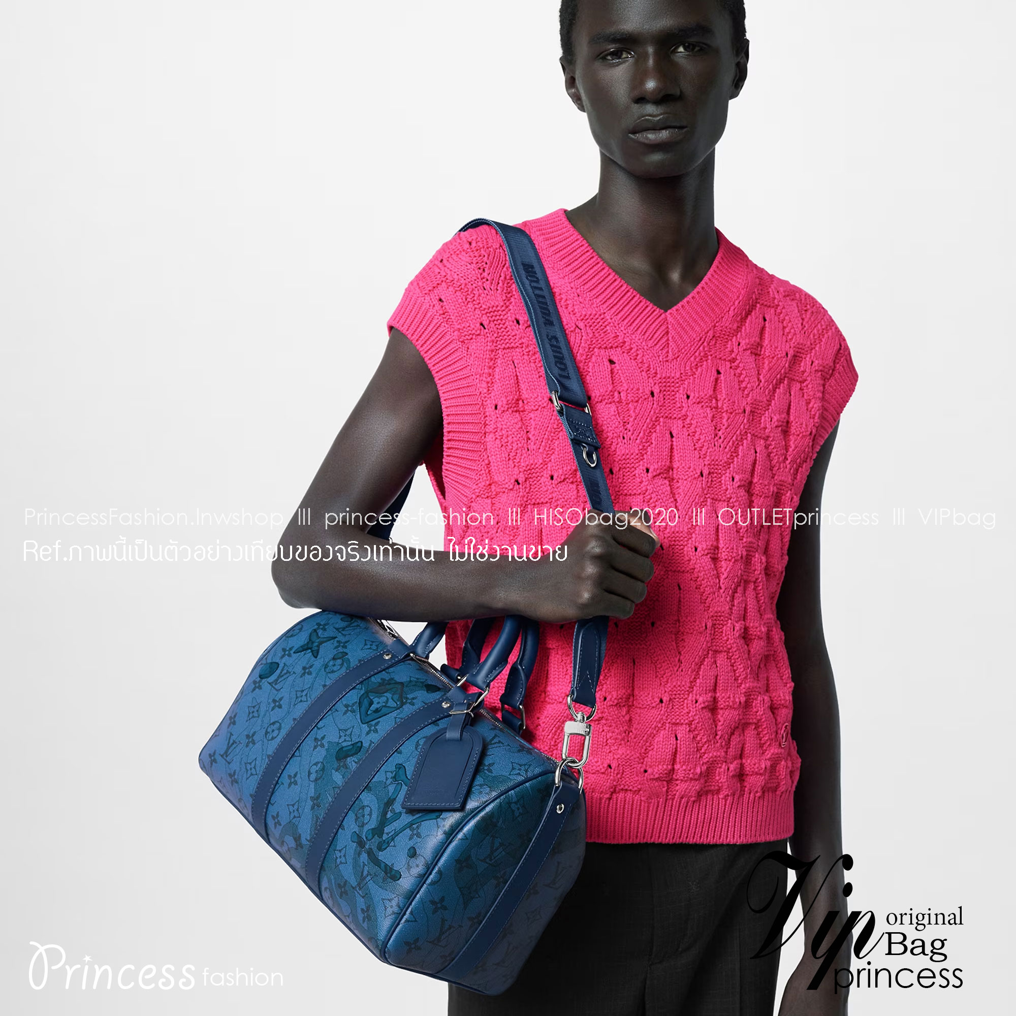 LV Keepall Bandoulière 35 Abyss Blue Monogram Aquagarden / LV Travel Bag เกรดท็อปออริจินอล มีความละเอียดของเนื้องานมากที่สุด ปราณีตตรงปกทุกใบ ใช้สลับของแท้ได้ ใช้งานต่างประเทศได้ เข้าออกผ่านทุก ตม. สุดยอดเดอะเบสท์ไอเท็ม สวยหรู ผู้ดี หรูหรา ดูแพงมาแต่ไกล