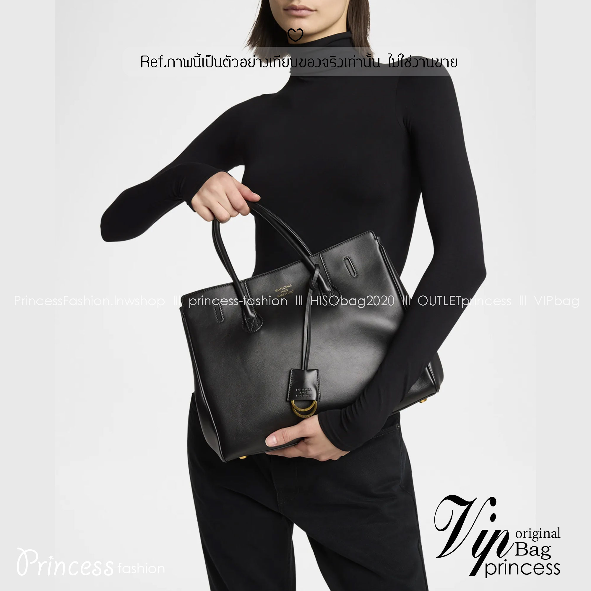 ORI หนังแท้ | Balenciaga Carry All Hampton Bag / Balenciaga Tote Bag 33cm กระเป๋าสะพายทรงโท้ท ภายในโล่งกว้าง ดีไซน์เรียบง่าย เรียบหรู