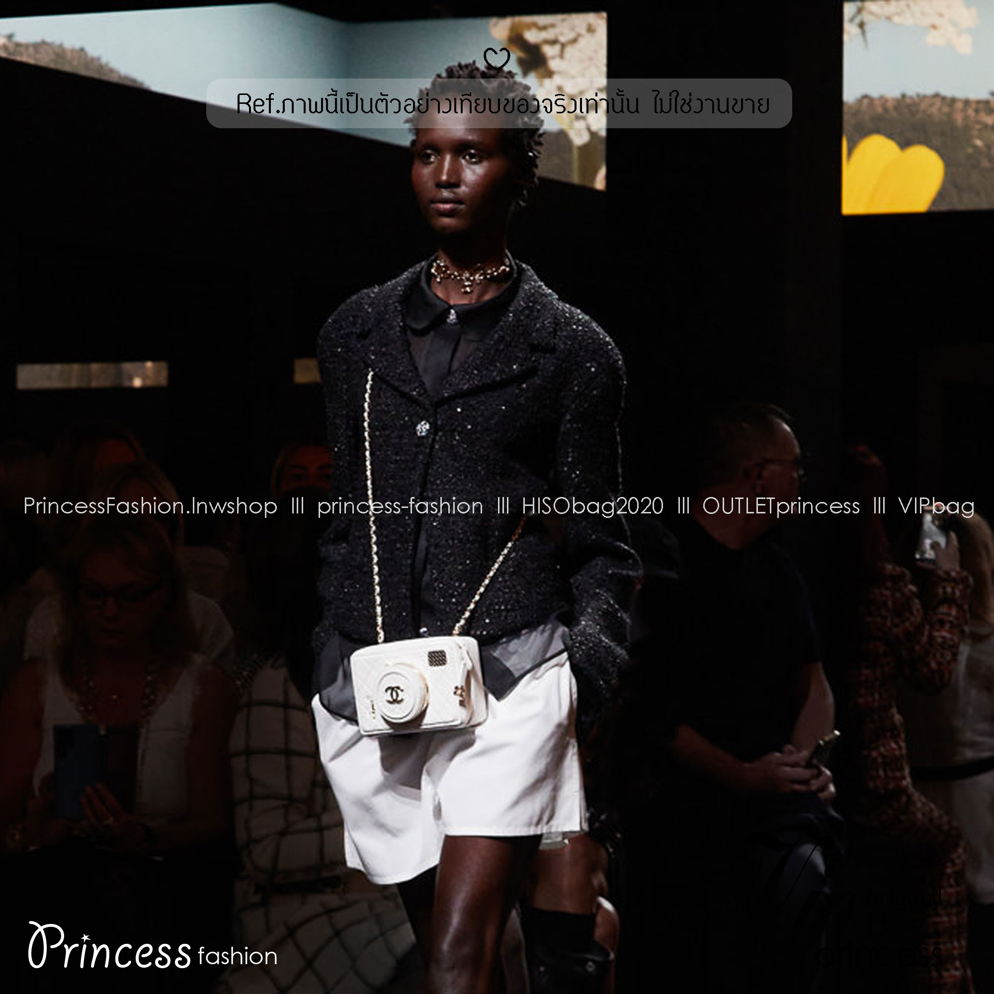 Chanel 24 camera bag Spring 2024 กระเป๋าสะพายทรงกล้อง เก๋มากสุดไอคอนิก ดีไซน์เป็นเอกลักษณ์ ดูแพงเกินเรื่อง มีความโดดเด่นดีไซน์คล้ายเลนส์ด้านหน้าเปิดเป็นกระจกได้