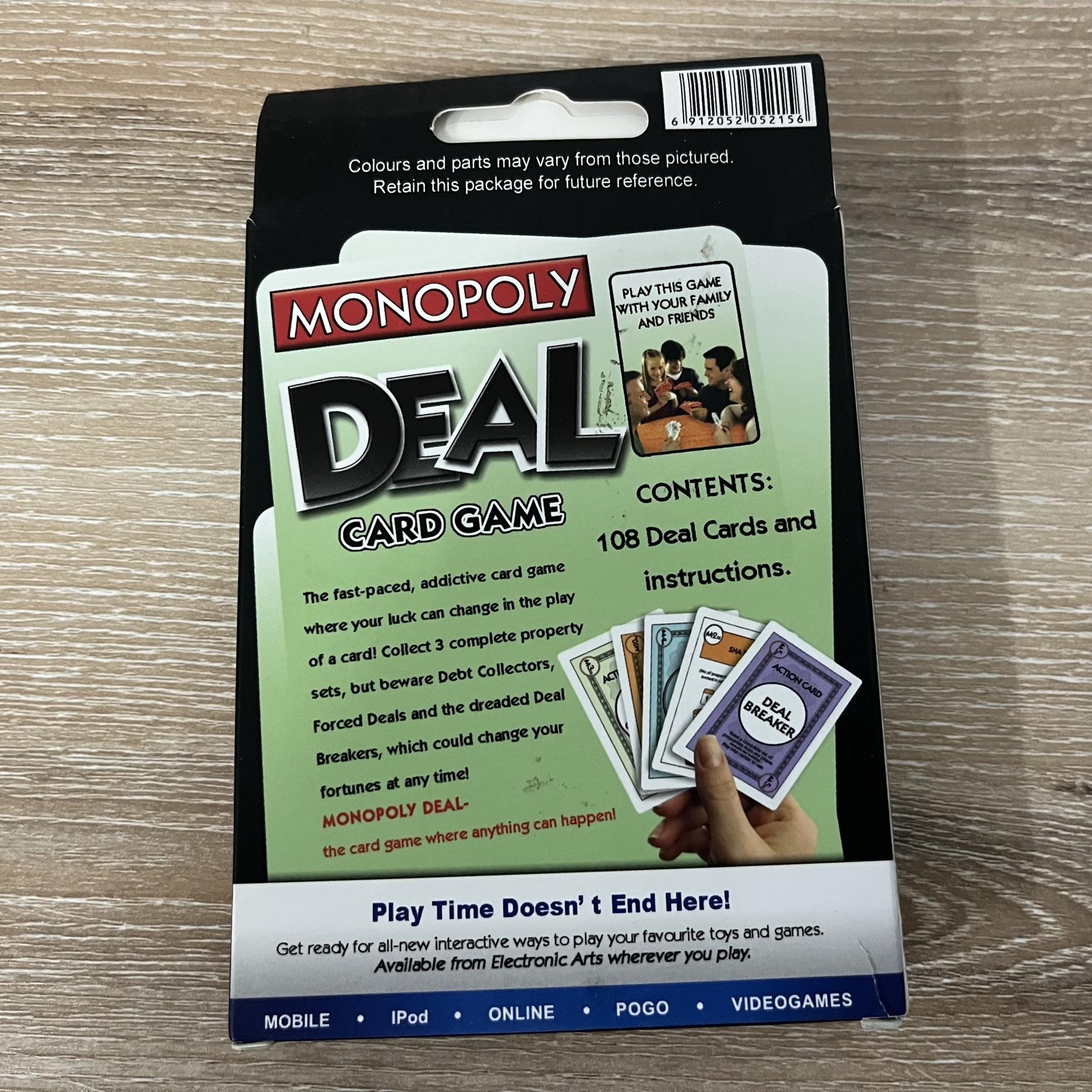 การ์ดเกมโมโนโพลี่ดีล Monopoly Deal แบบภาษาอังกฤษ