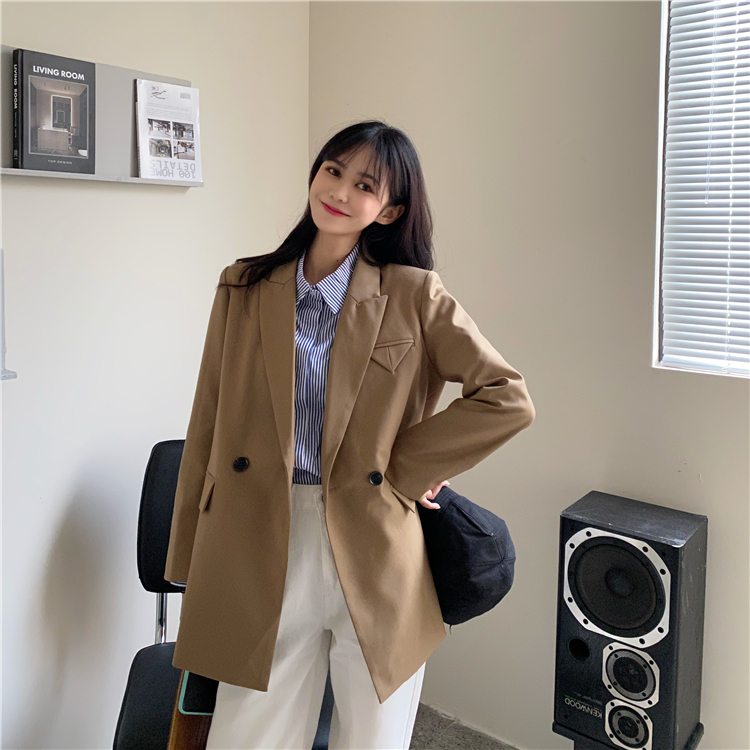 พร้อมส่ง 🍳 Hensely Blazer เบลเซอร์แขนยาวสีน้ำตาล (IN32134 )