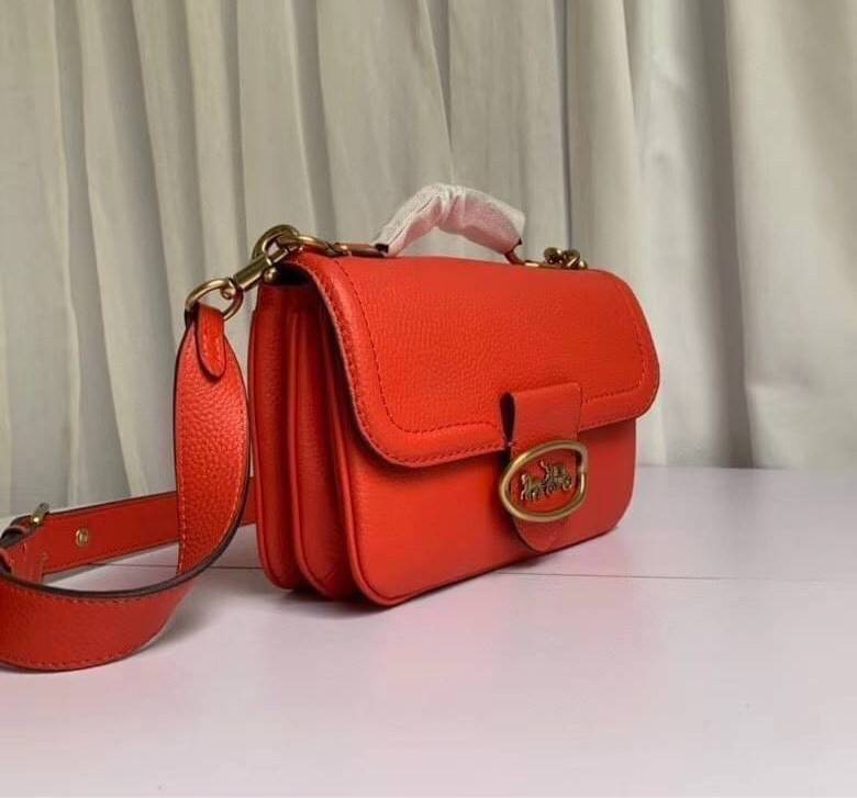 Coach Riley Top Handle 22 Mango พร้อมส่งที่ไทย สีดำ สีแดง