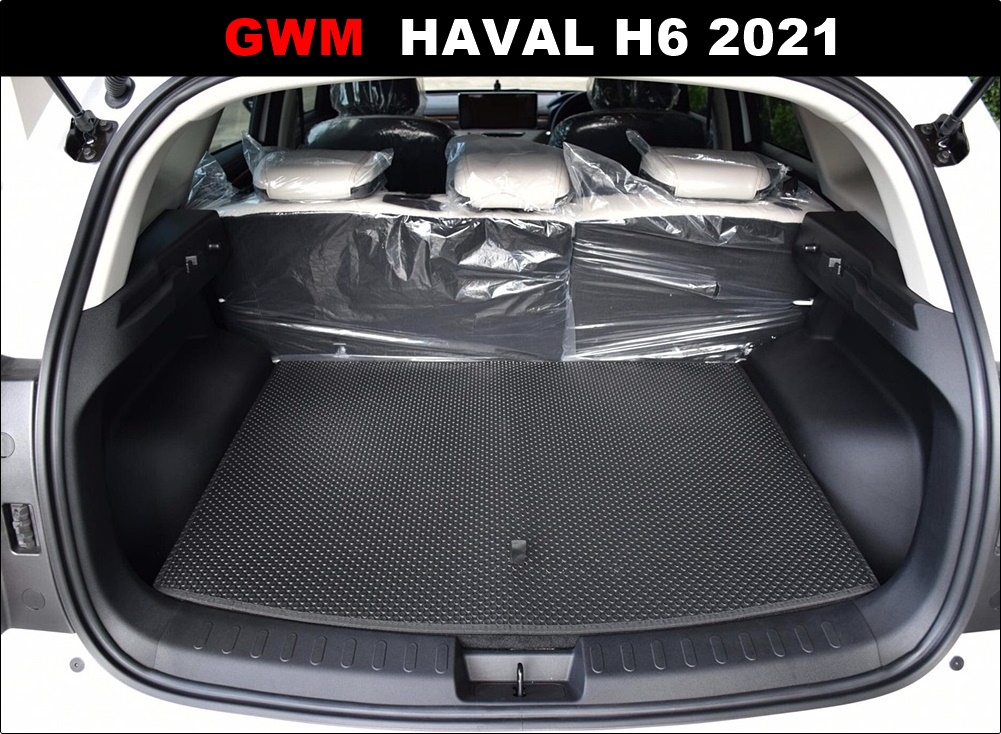 แผ่นปูท้ายรถ GWM HAVAL H6 2021 ลายกระดุมเล็ก สวยงาม ทนทาน เข้ารูป ตรงรุ่นรถ