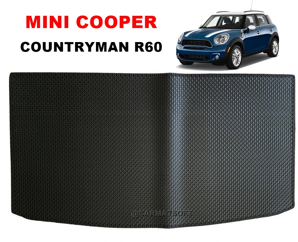 แผ่นปูท้ายรถ MINI COOPER COUNTRYMAN R60 แผ่นท้าย มินิคูเปอร์ คันทรี่แมน กระดุมเม็ดเล็ก เข้ารูป ตรงรุ่นรถ