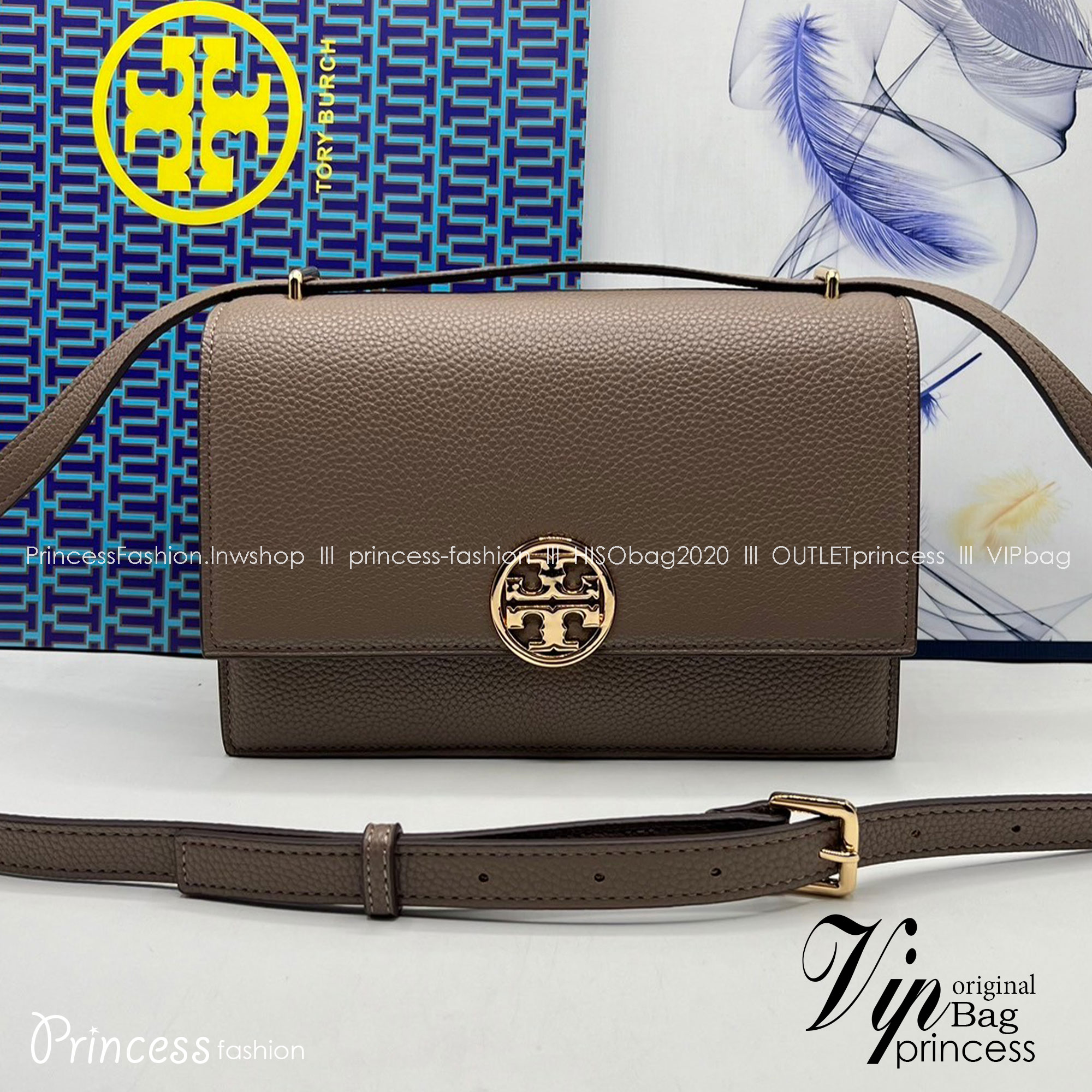 TORY BURCH MILLER LEATHER SHOULDER BAG กระเป๋าสะพายสวยหรู ผู้ดีทุกสี สายถอดได้ ถือเป็นคลัชได้ เกรดออริ สลับแท้ 1:1 ใช้งานต่างประเทศได้
