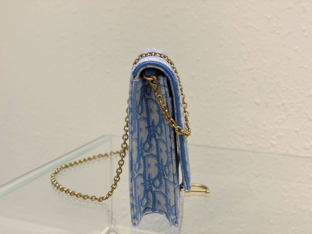 Dior Saddle Pouch Blue Oblique Jacquard / Dior oblique Saddle pouch เกรดใช้งานสลับของจริง ออริจินอล ภาพสินค้าถ่ายจากงานขายจริง ใช้งานต่างประเทศได้