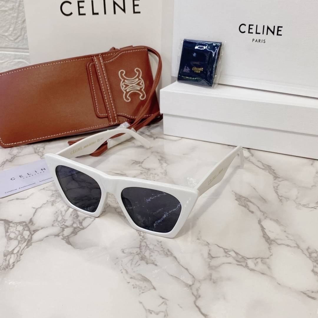 แว่นตาลิซ่า Celine Sunglass เกรดท็อปออริ 1:1 สลับแท้ เกรดดีสุด ใช้งานต่างประเทศได้ มาพร้อมกระเป๋าใส่แว่นปักลายซีลีน ภาพถ่ายจากงานขายจริง