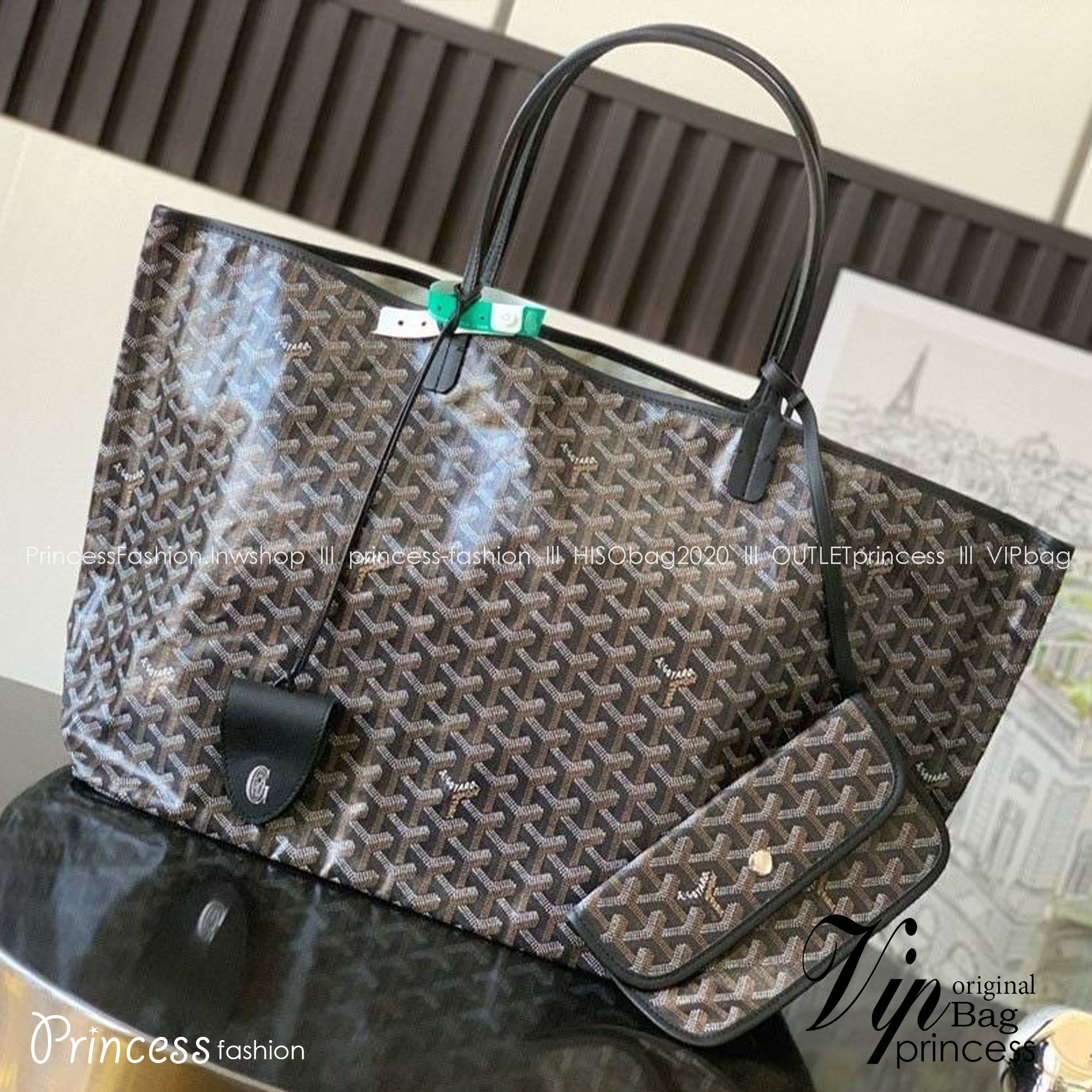 GOYARD GM TOTE BAG กระเป๋าทรงโท้ทใบใหญ่ หนังแท้สวยเป๊ะ เกรดท็อปออริ สลับแท้ 1:1 เกรดดีสุด ใช้ต่างประเทศได้ ผ่านทุก ตม.