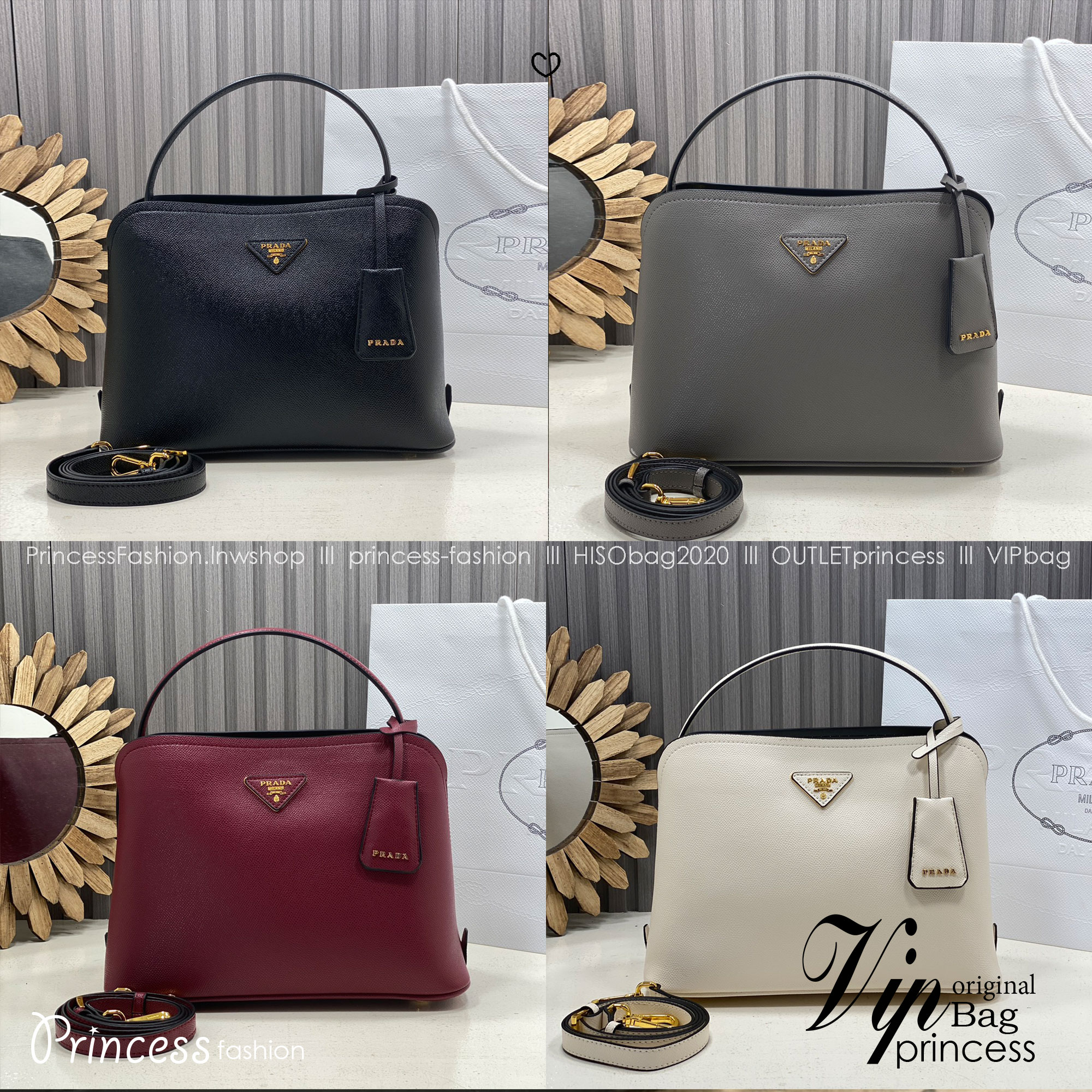ORI หนังแท้ | Prada Matinee Medium Saffiano Leather Bag 28cm กระเป๋าสะพายทรงโฮโบสวยหรู ดีไซน์เรียบหรูตามแบบฉบับแบรนด์ ยังคงความเรียบแต่มากไว้อย่างหรูหราลงตัว ใช้งานได้หลากหลายโอกาส