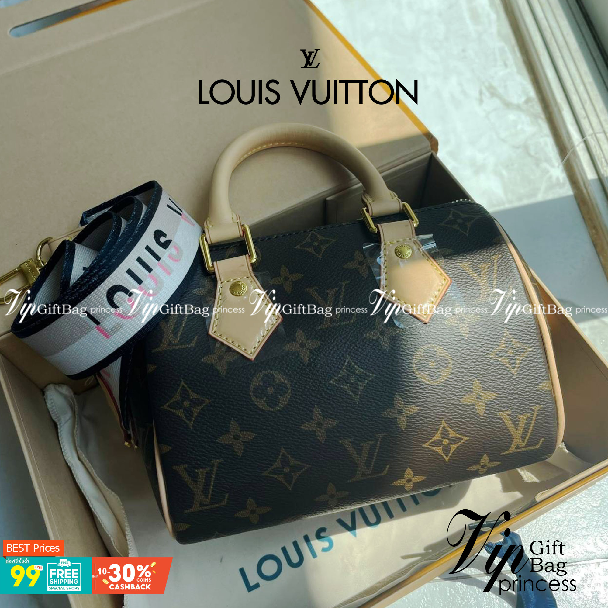 หนังแท้ LOUIS VUITTON POCHETTE SPEEDY BANDOULIÈRE 20 มาพร้อมสายผ้า มีให้เลือก2 สี ถ่ายสดจากสินค้าจริง ขนาดน่ารัก เป็น every look ที่หรูหรามากค่าา