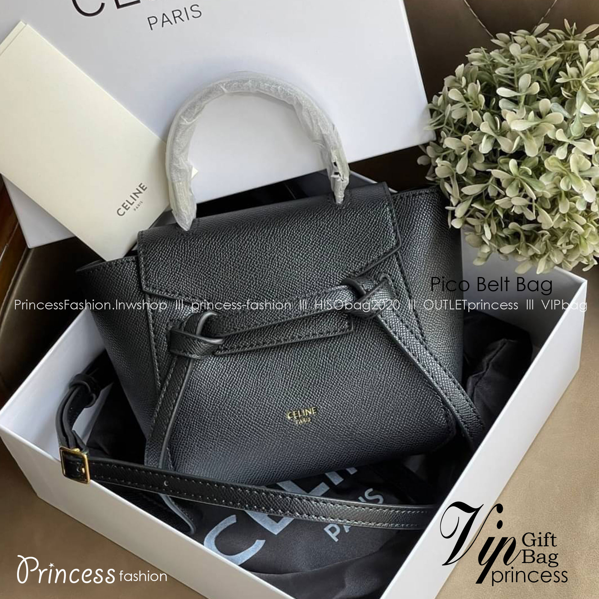 Celine Pico Belt Bag / Celine Belt Bag (ใบเล็ก) อีกหนึ่งคอลเลคชั่้นที่ได้รับความนิยมอย่างมาก บ่งบอกความเป็นตัวตนของแบรนด์ กลิ่นอายความคลาสสิก