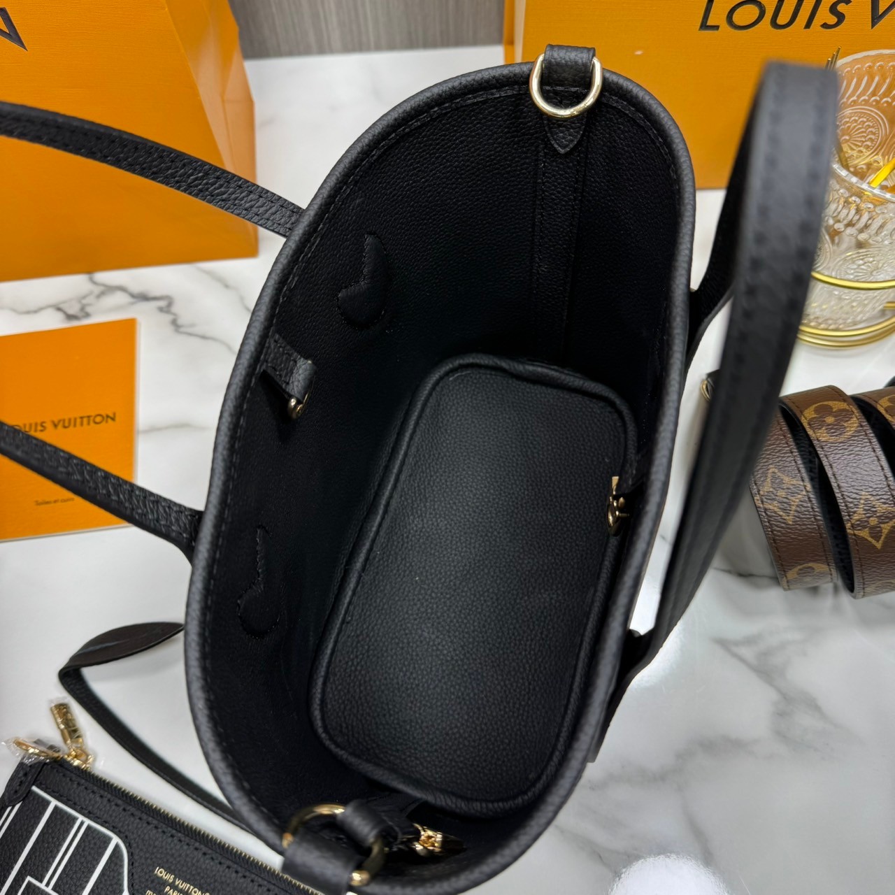 เกรดเทพ Top ORI | LV Neverfull Bandoulière Inside Out BB Bag กระเป๋าทรงโท้ทไซส์เล็ก พร้อมใบลูก กลับใช้งานได้ 2 ด้าน เกรดดีสุด หนังแท้ แคนวาสแท้