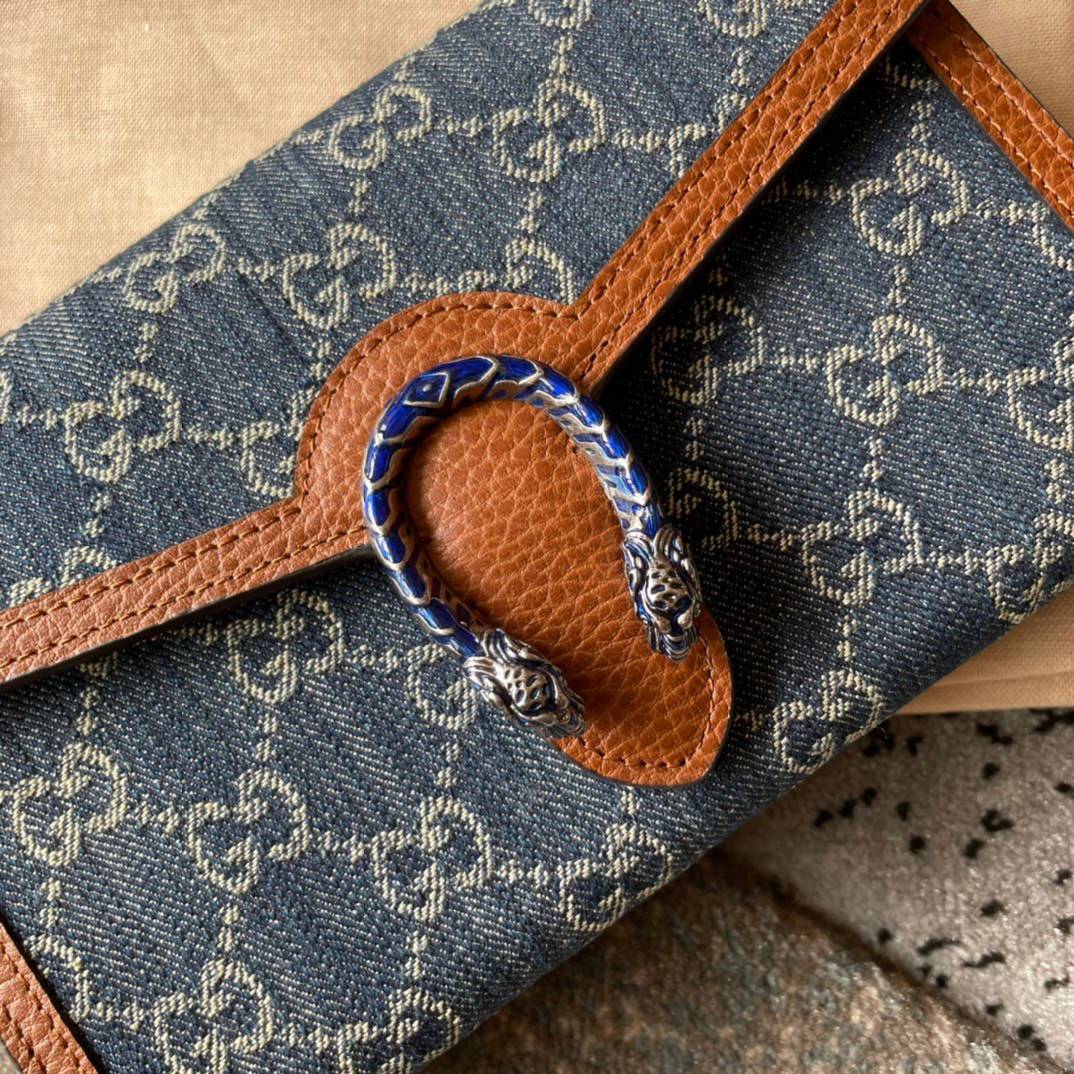 หนังแท้ Gucci Dionysus Mini Chain Bag In GG Jacquard Denim / Gucci Denim Dionysus / Gucci Dionysus Woc พร้อมส่งที่ไทย เกรดเทพออริจินอล กระเป๋าสะพายข้างเดนิมสลับหนังแท้เกรดดีที่สุด เกรดหนังดีที่สุดยิ่งใช้หนังยิ่งสวย โทนสีน่าใช้มากก มาในดีไซน์คลาสสิคเรียบหร
