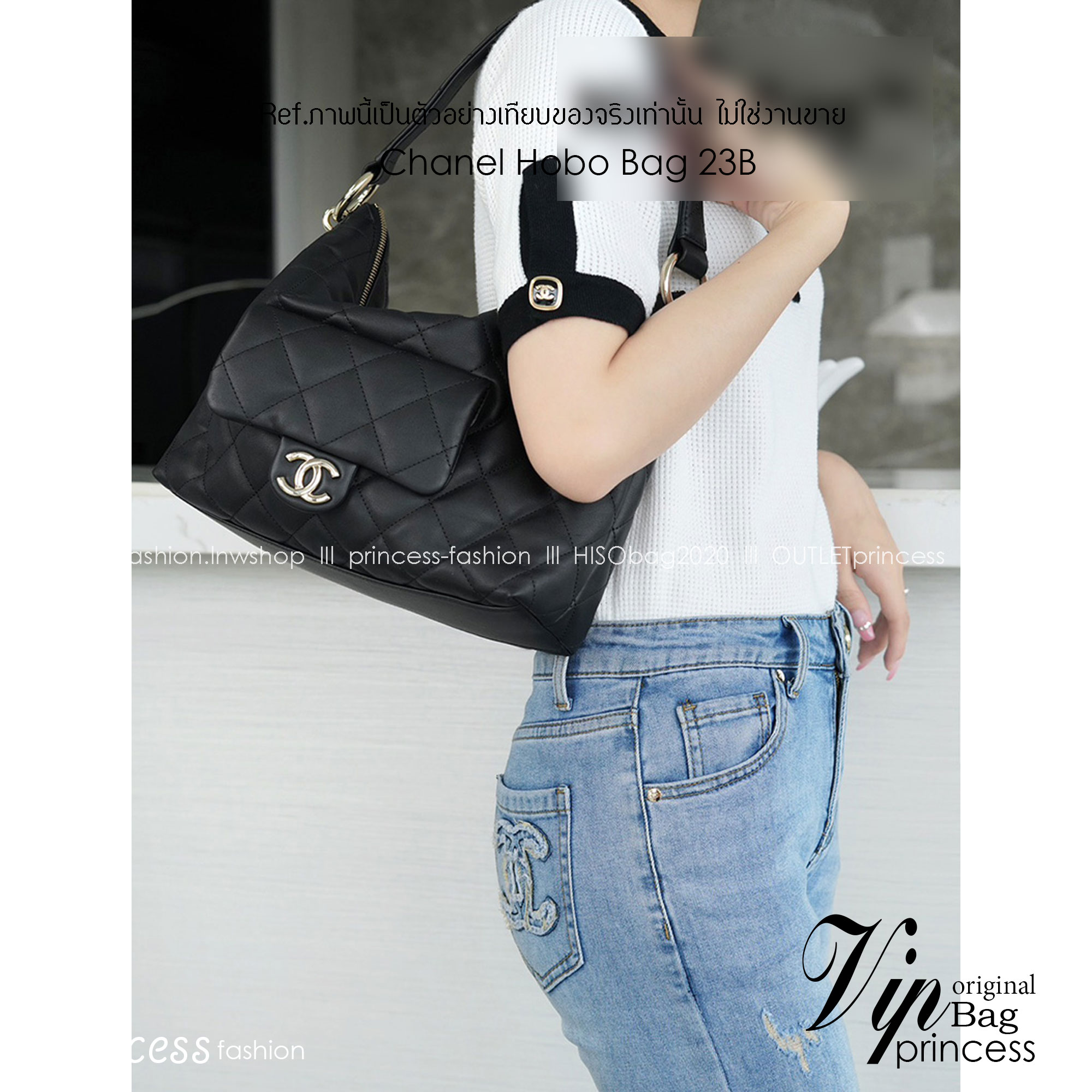 Chanel Hobo Bag 23B 28cm ออริสลับแท้ ใช้งานต่างประเทศได้ งานเกรดหนังสวย อะไหล่ทองสวยหรู กระเป๋าสะพายทรงโฮโบใบใหญ่ จุของได้เยอะ มี 2 ขนาดกำลังสวย ดีไซน์ใหม่ 2023 ตัวแม่ตัวมัม ห้ามพลาดเลยค่า