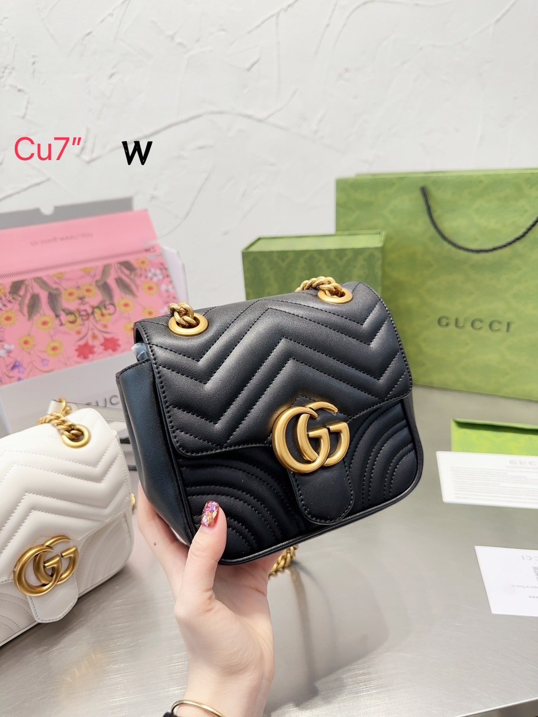 GG MARMONT MATELASSE MINI TOTE BAG / GG MARMONT mini shoulder bag พร้อมส่ง 2 สี กระเป๋าสะพายมินิคลาสสิค สะพายขับผิว ดูแพง อัพลุคได้สบายๆ