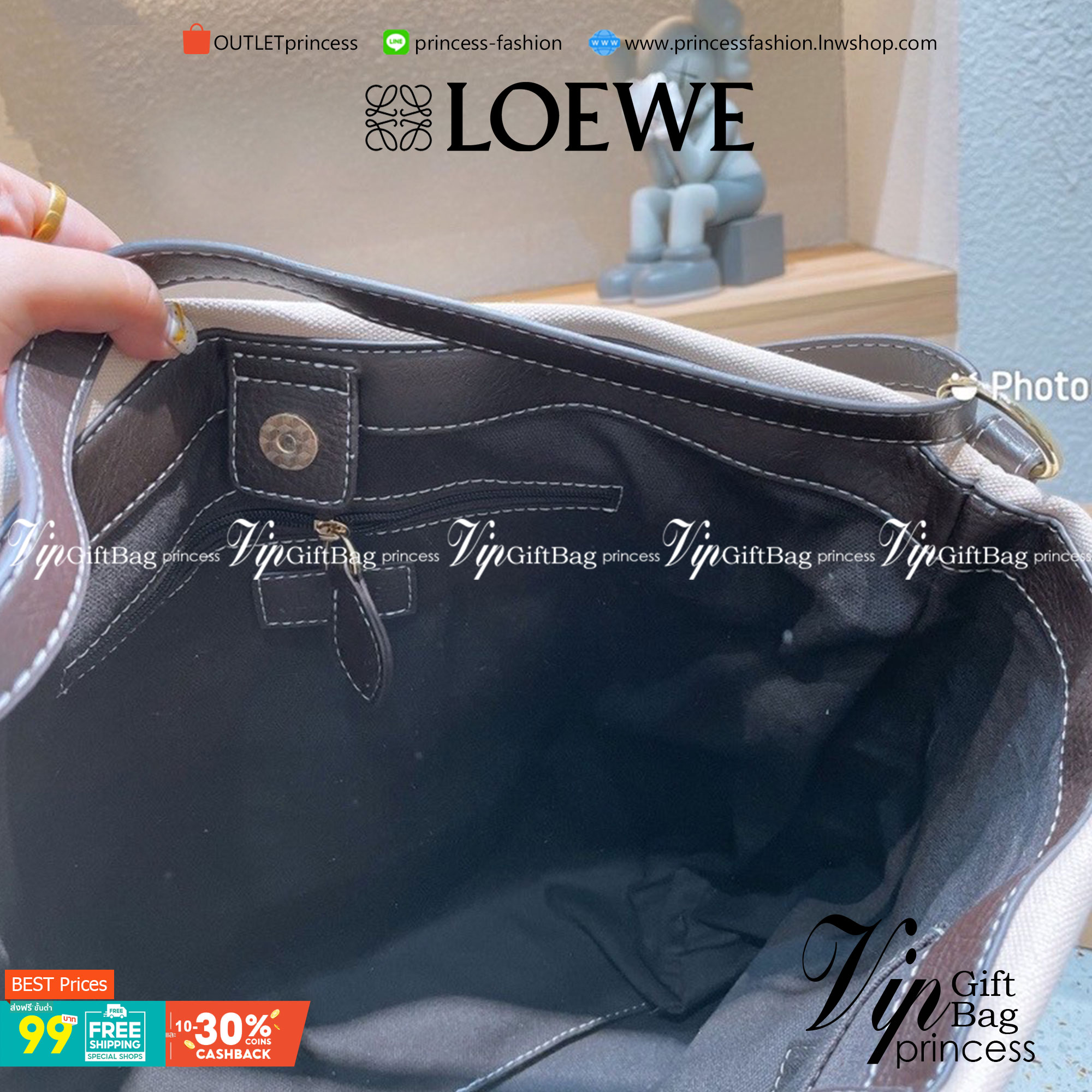 LOEWE VINTAGE DENIM TOTE LOGO EMBROIDERED CANVAS SHOULDER BAG กระเป๋าสะพายทรง tote ผ้าเดนิม ตัดขอบหนังและสายหนัง การตัดเย็บเดินด้ายสวยงามเลอร์ค่ามาก จะของได้เยอะมากกก สาวนักช้อปห้ามพลาดน้า