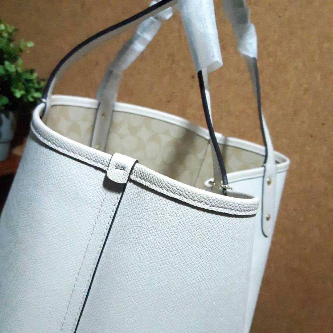 COACH F36658 REVERSIBLE CITY TOTE IN SIGNATURE CANVAS WITH POUCH