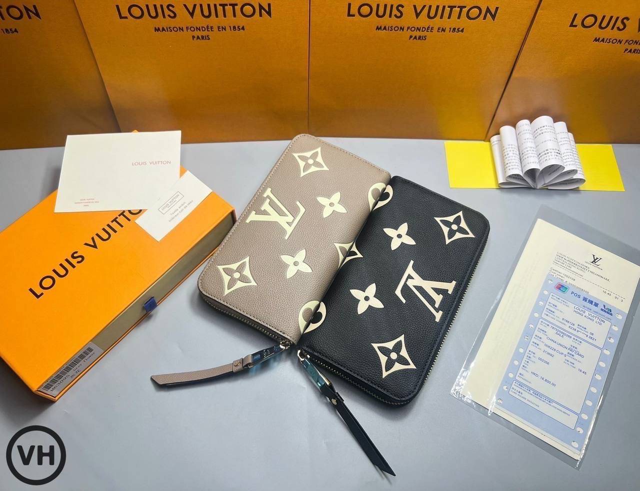 ORI หนังแท้ | LV Zippy wallet two-tone Monogram Empreinte leather / LV Long Wallet กระเป๋าสตางค์ใบยาวซิปรอบ กระเป๋าสตางค์ผู้หญิง