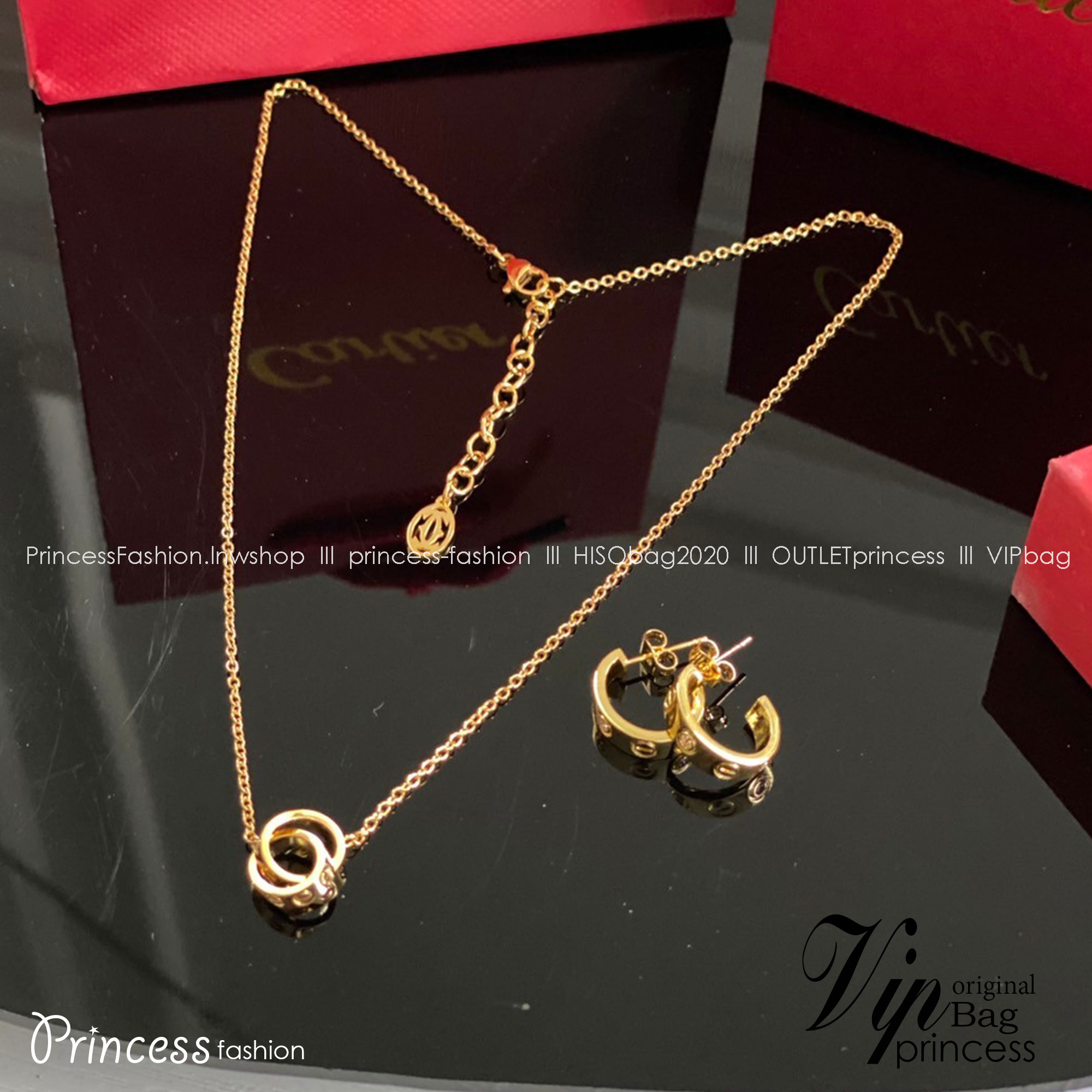 Cartier necklace LOVE - gold พร้อมส่งที่ไทย สร้อยคอคาเทียร์ **สินค้าเกรดออริจินอล 1:1 สลับแท้ ใช้งานต่างประเทศได้ งานสวยตามรูป ภาพถ่ายจากงานขายจริง