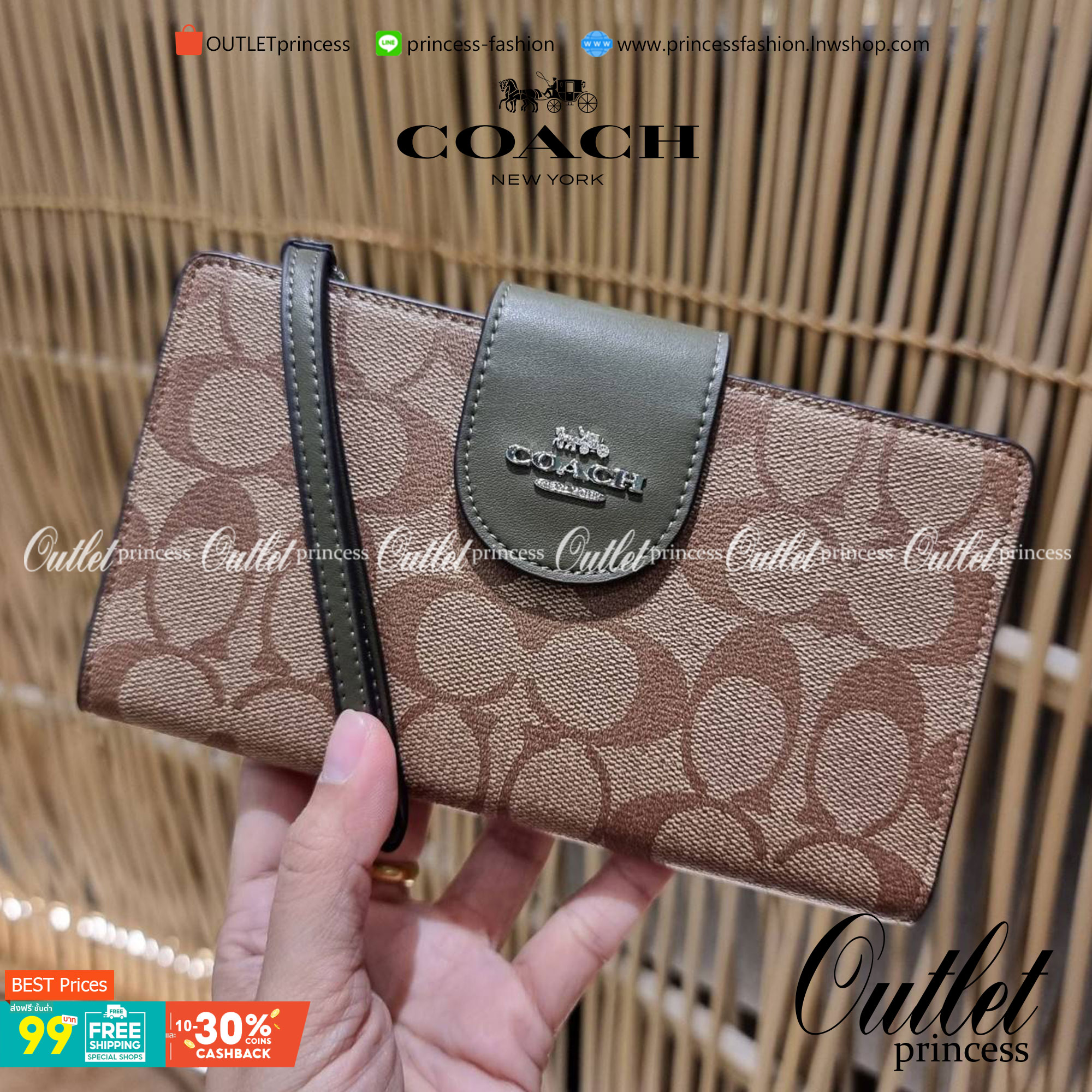 พร้อมส่ง 7 สี COACH C2874 TECH WALLET IN COLORBLOCK SIGNATURE CANVAS จัดให้สีใหม่ก่อนใคร!! ดีไซน์ใหม่ คอลเลคชั่นสวยหรู กระเป๋าสตางค์พร้อมสายคล้องมือ ง่ายต่อชีวิตมากจ้า!! มันดีอะไรเบอร์นี้ ใส่ได้ทั้งบัตร และโทรศัพท์ก็ใส่ได้ทุกรุ่น แถมยังมีช่องซิปแยกไปอีก ช