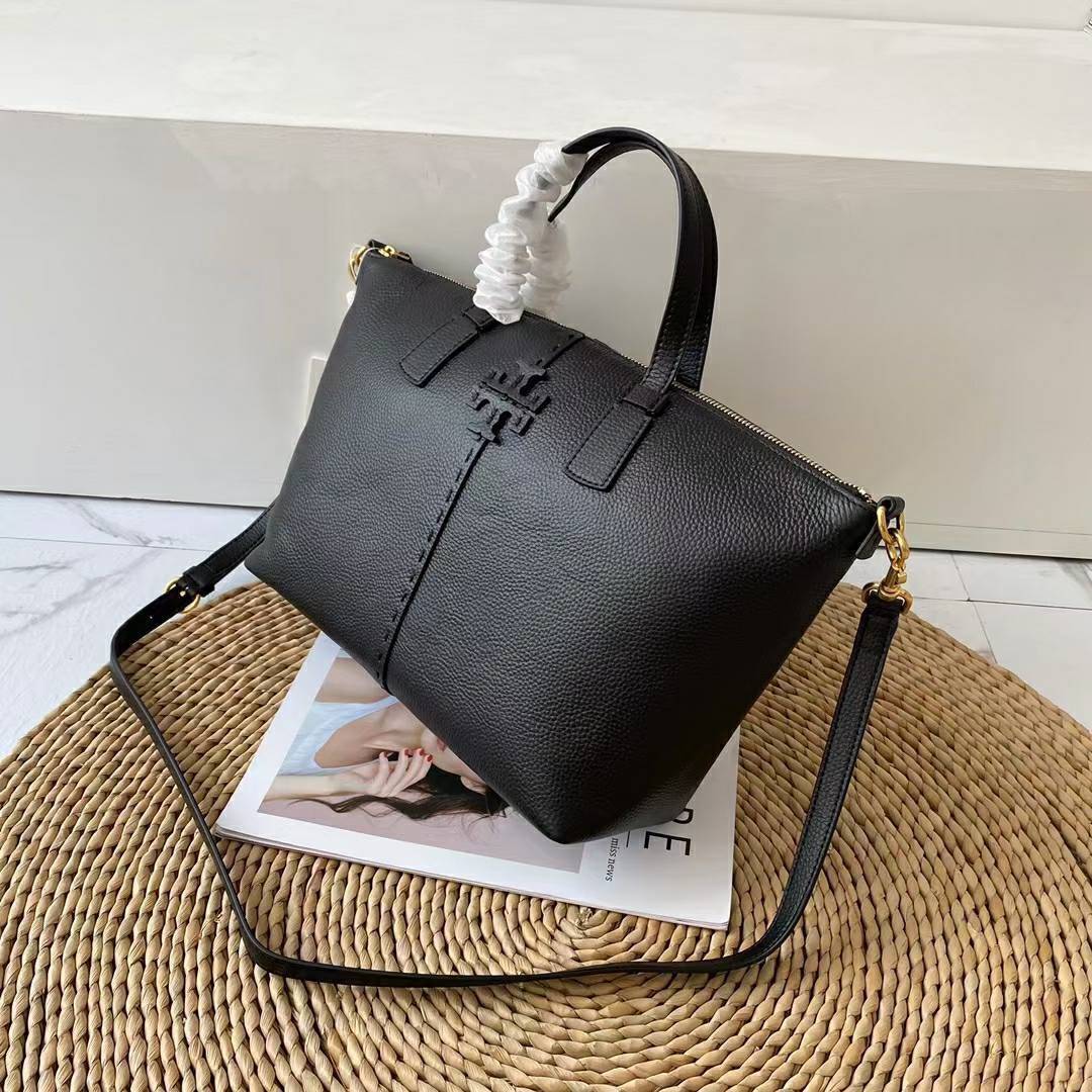 Tory Burch McGraw Top-Zip Satchel bag กระเป๋าสะพาย Crossbody ใบใหญ่ ทรงสวยสุดฮิต รุ่นใหม่ มาแรงที่สุดในตอนนี้!! วัสดุหนังแท้ สัมผัสนุ่มมือ หนังสวยสุดๆ